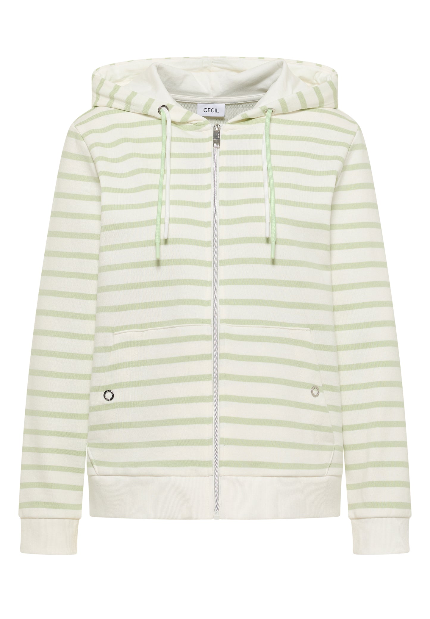 CECIL - Langarm Jacke mit Kapuze und Struktur - Farbe: raw matcha lime