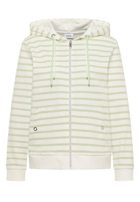 CECIL - Langarm Jacke mit Kapuze und Struktur - Farbe: raw matcha lime