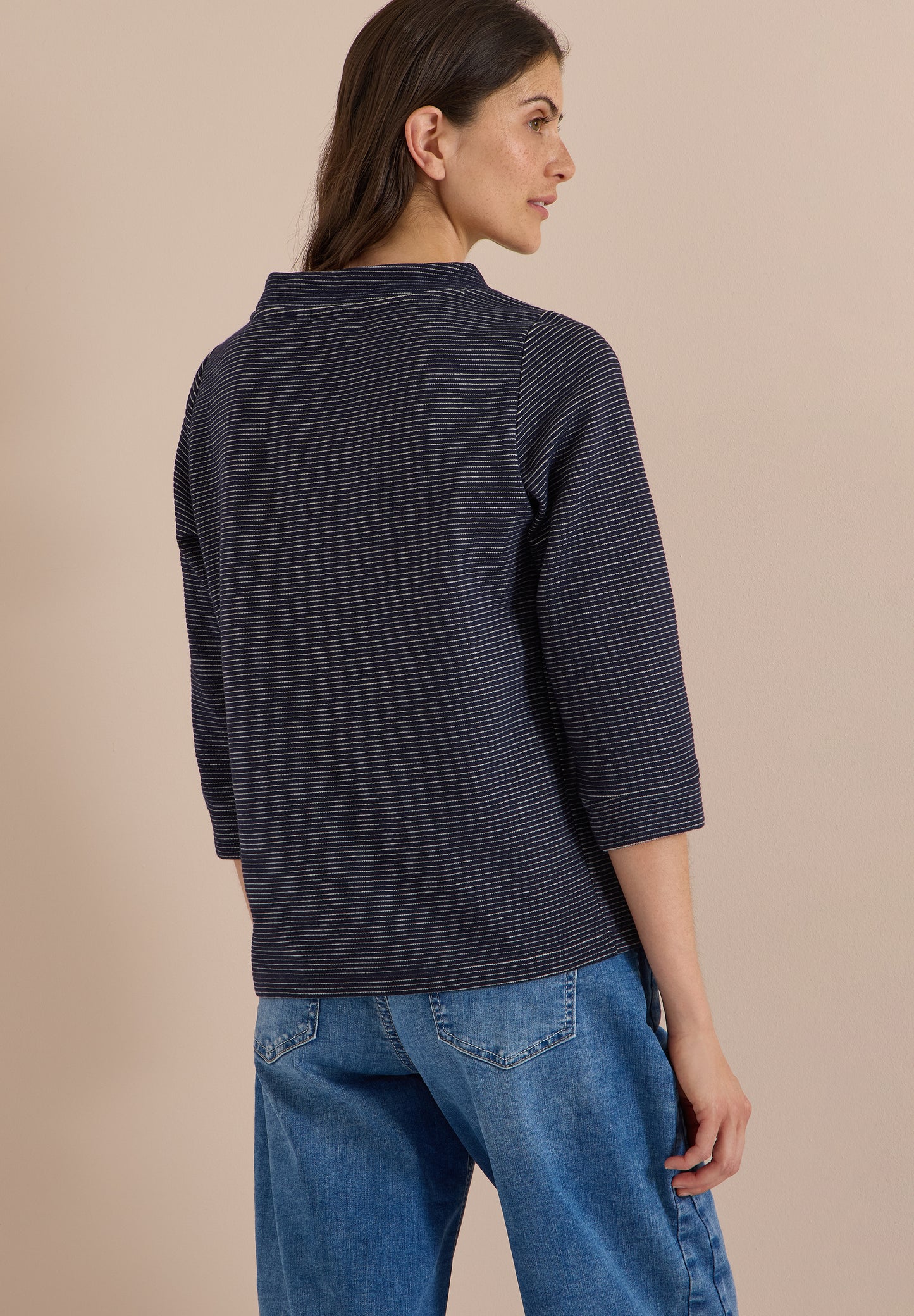 CECIL - Ottoman Shirt im Two-Tone-Look - Farbe: urban dark blue