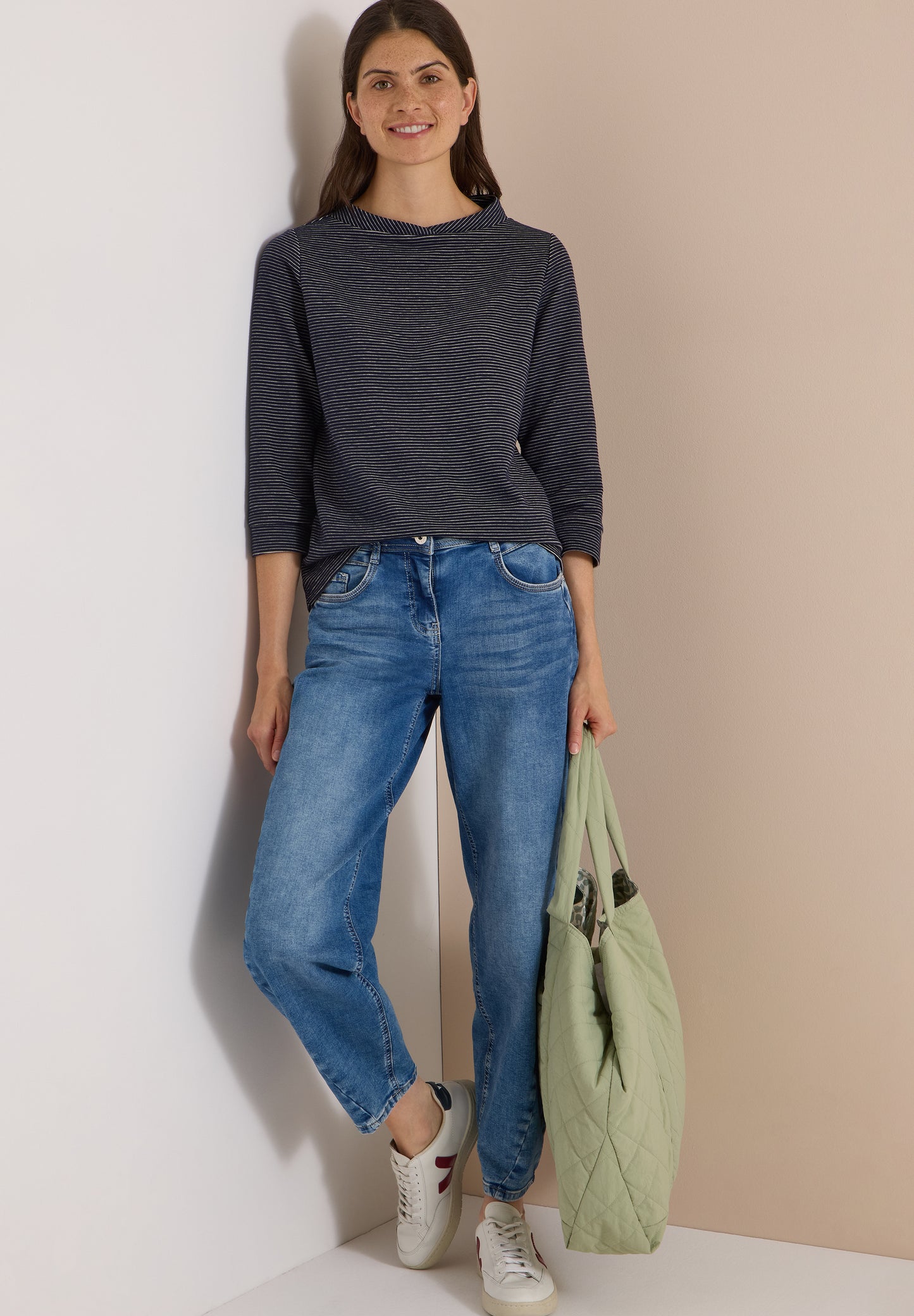 CECIL - Ottoman Shirt im Two-Tone-Look - Farbe: urban dark blue