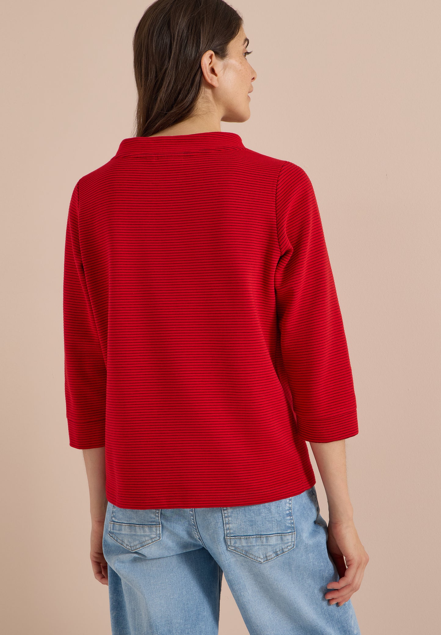 CECIL - Ottoman Shirt im Two-Tone-Look - Farbe: flame red
