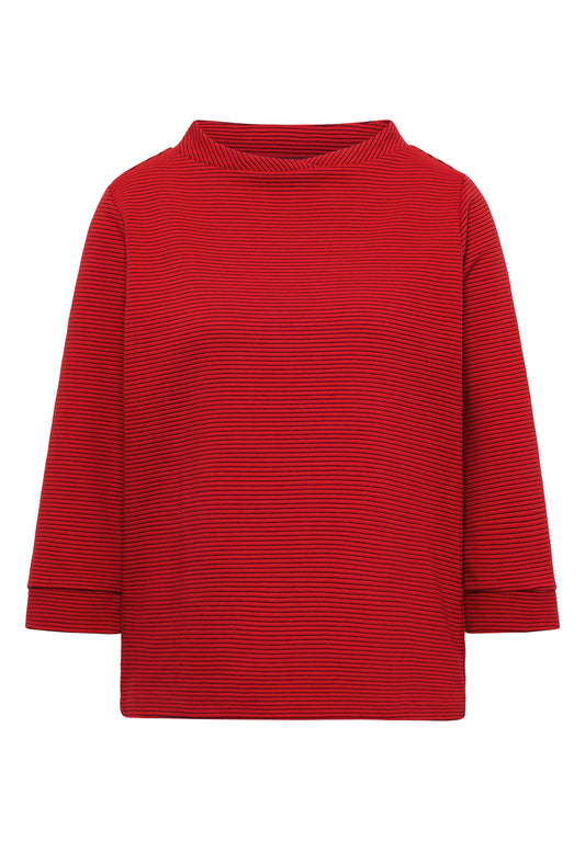 CECIL - Ottoman Shirt im Two-Tone-Look - Farbe: flame red