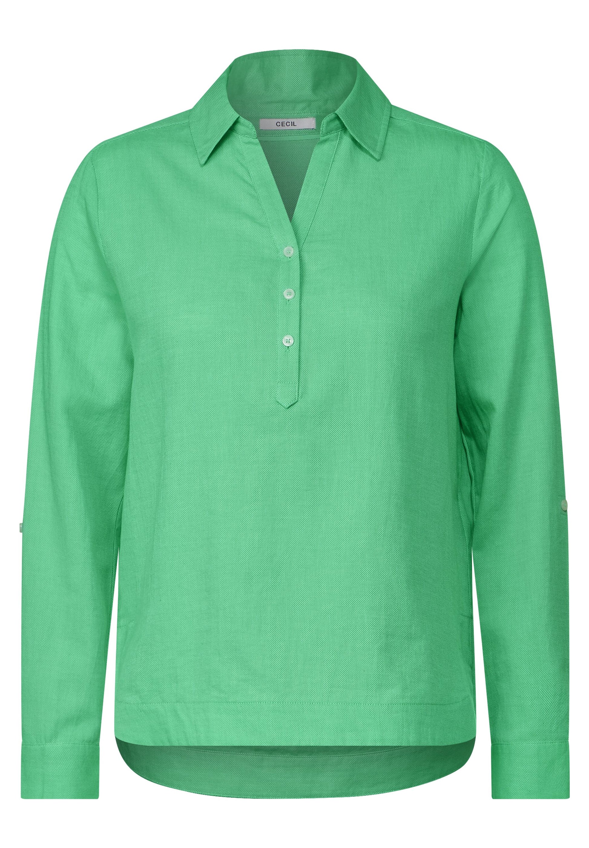 CECIL Damen Bluse - Hemdbluse im angesagtem Grünton – TWISTY Mode