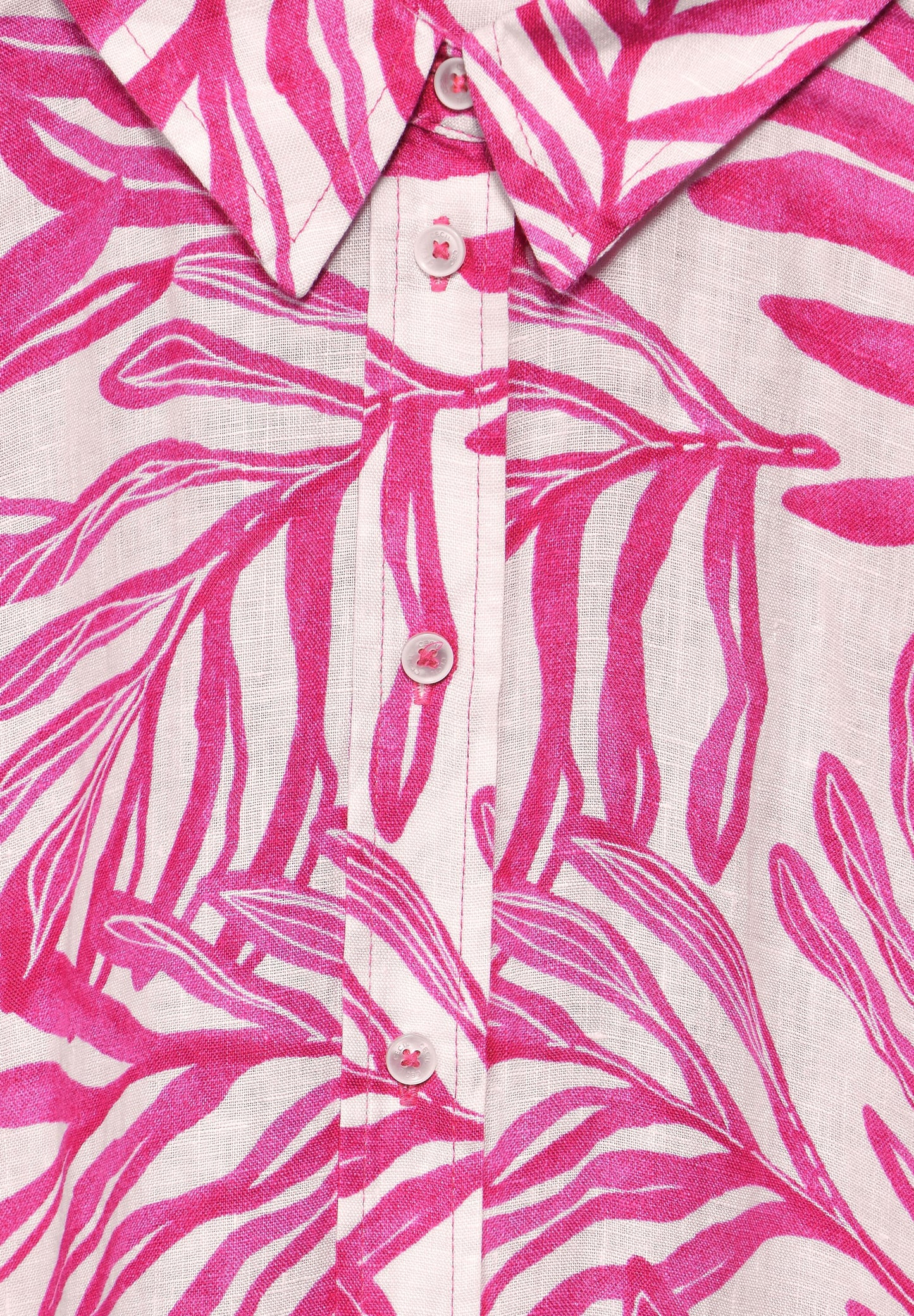 CECIL - Leinenbluse mit Print - pink