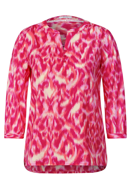 CECIL - Bluse mit modernem Print - pink sorbet