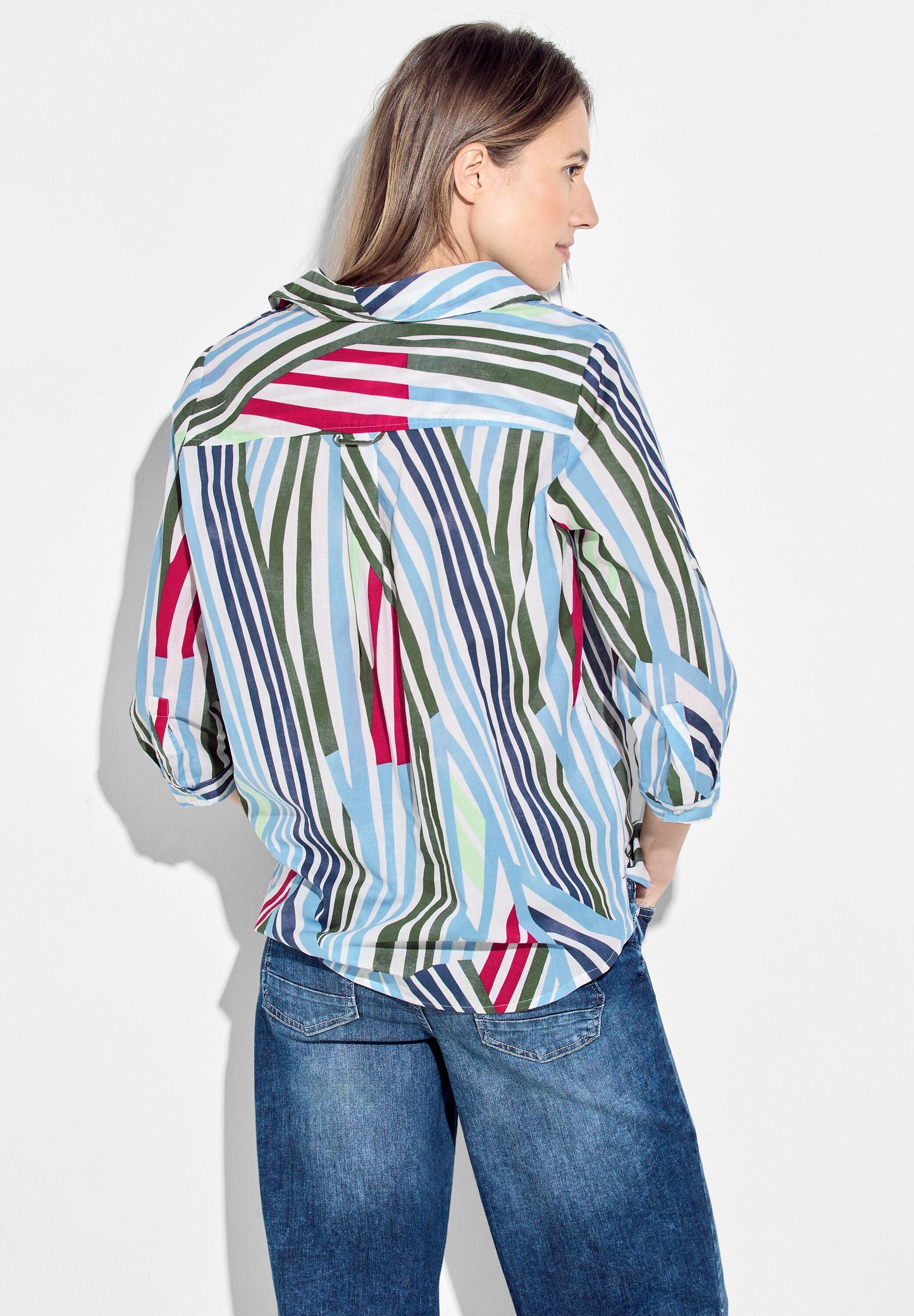 CECIL Baumwollbluse - Bluse mit Streifen - mehrfarbig