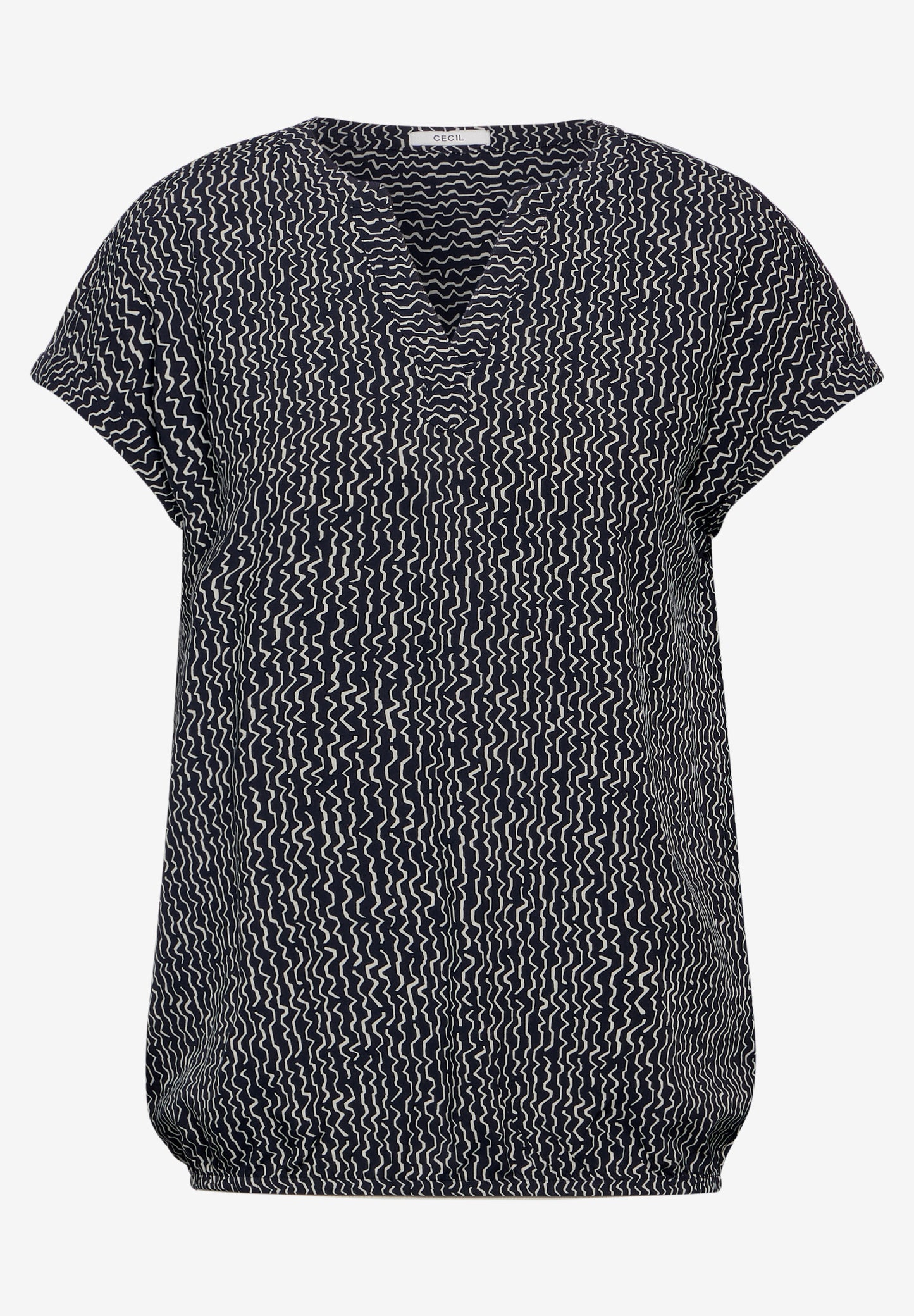 CECIL Bluse mit Print - universal blue