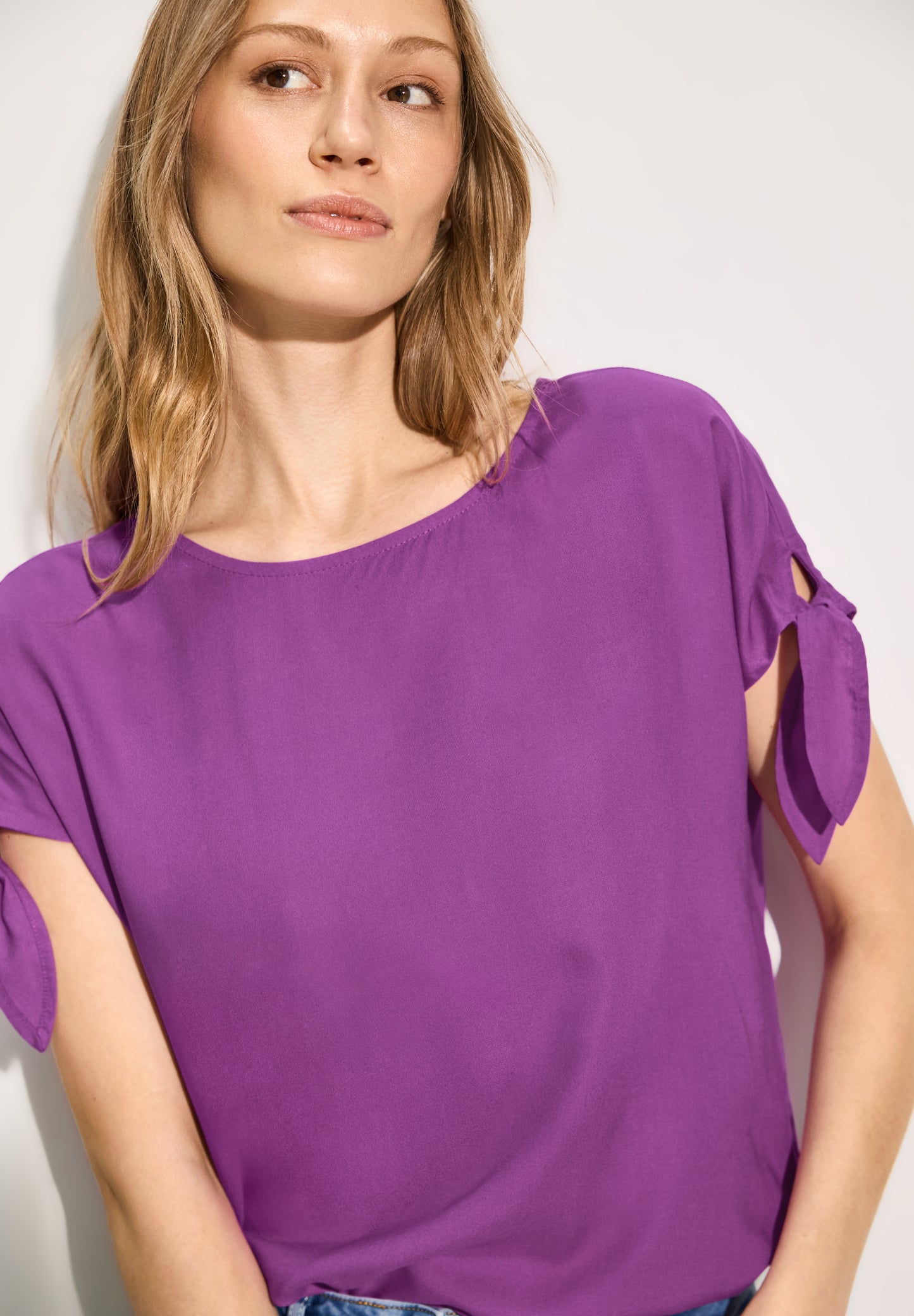 CECIL Bluse mit Knotendetail - iced violet