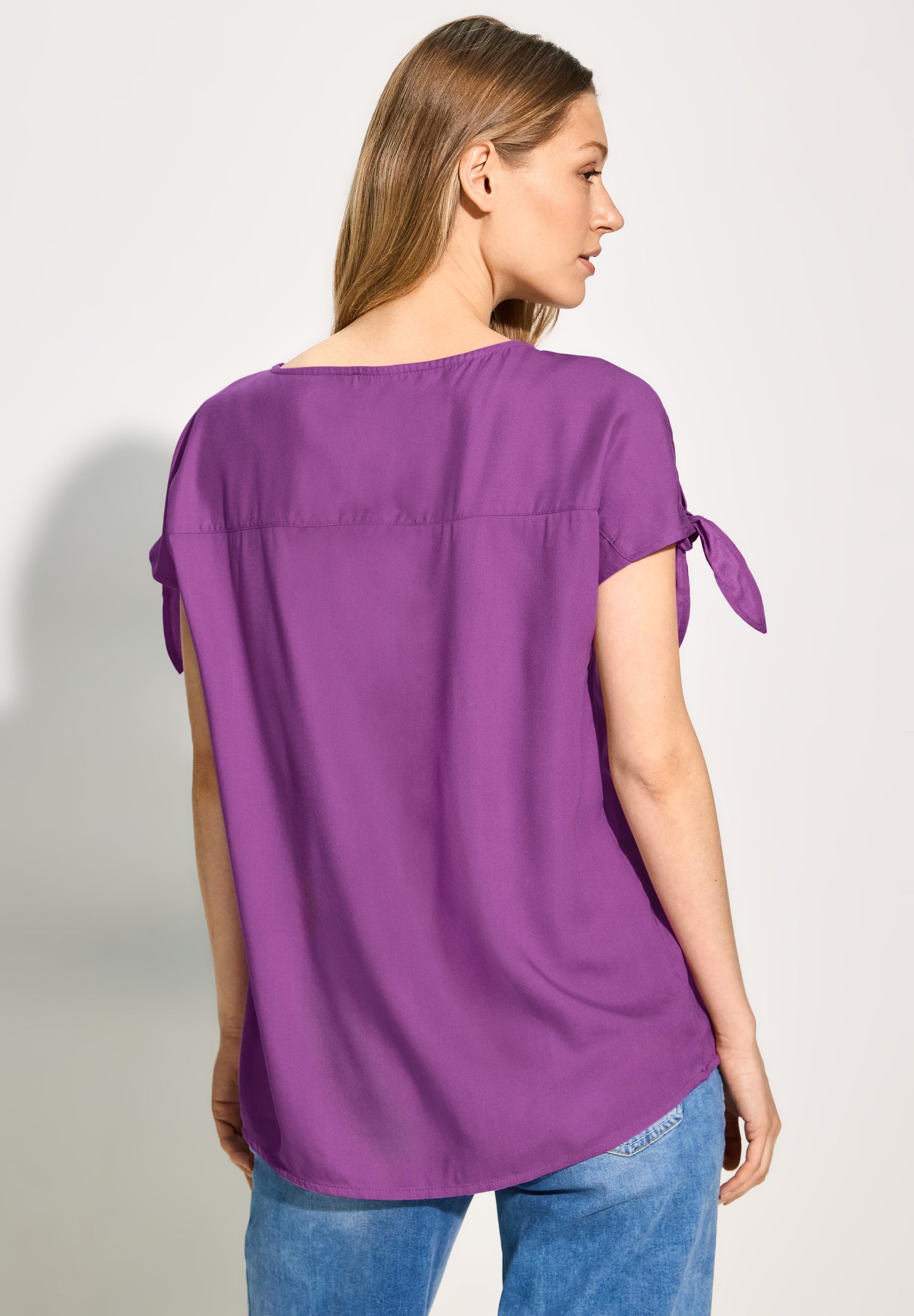 CECIL Bluse mit Knotendetail - iced violet