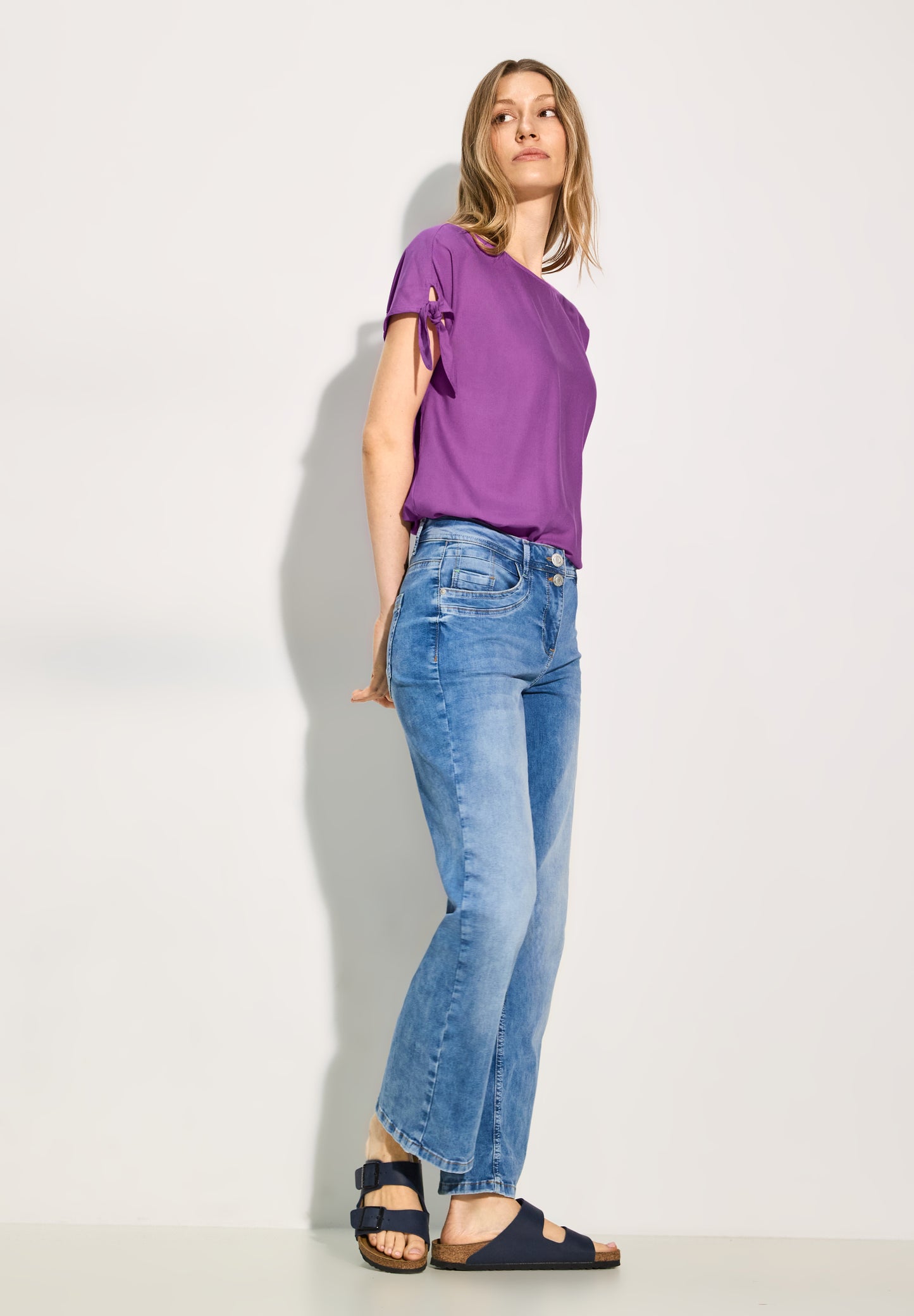 CECIL Bluse mit Knotendetail - iced violet