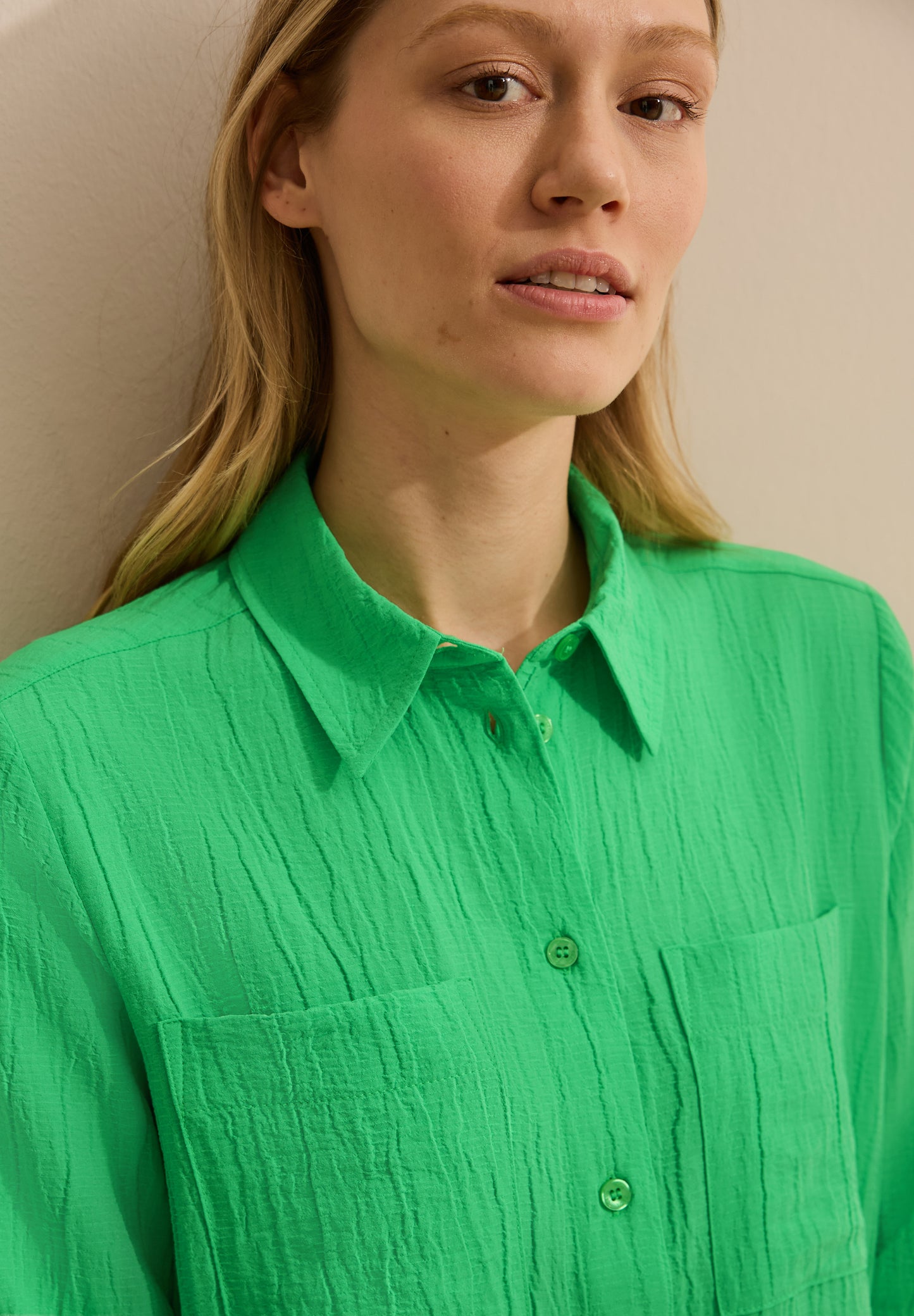 CECIL Strukturbluse - Farbe: iced neon green