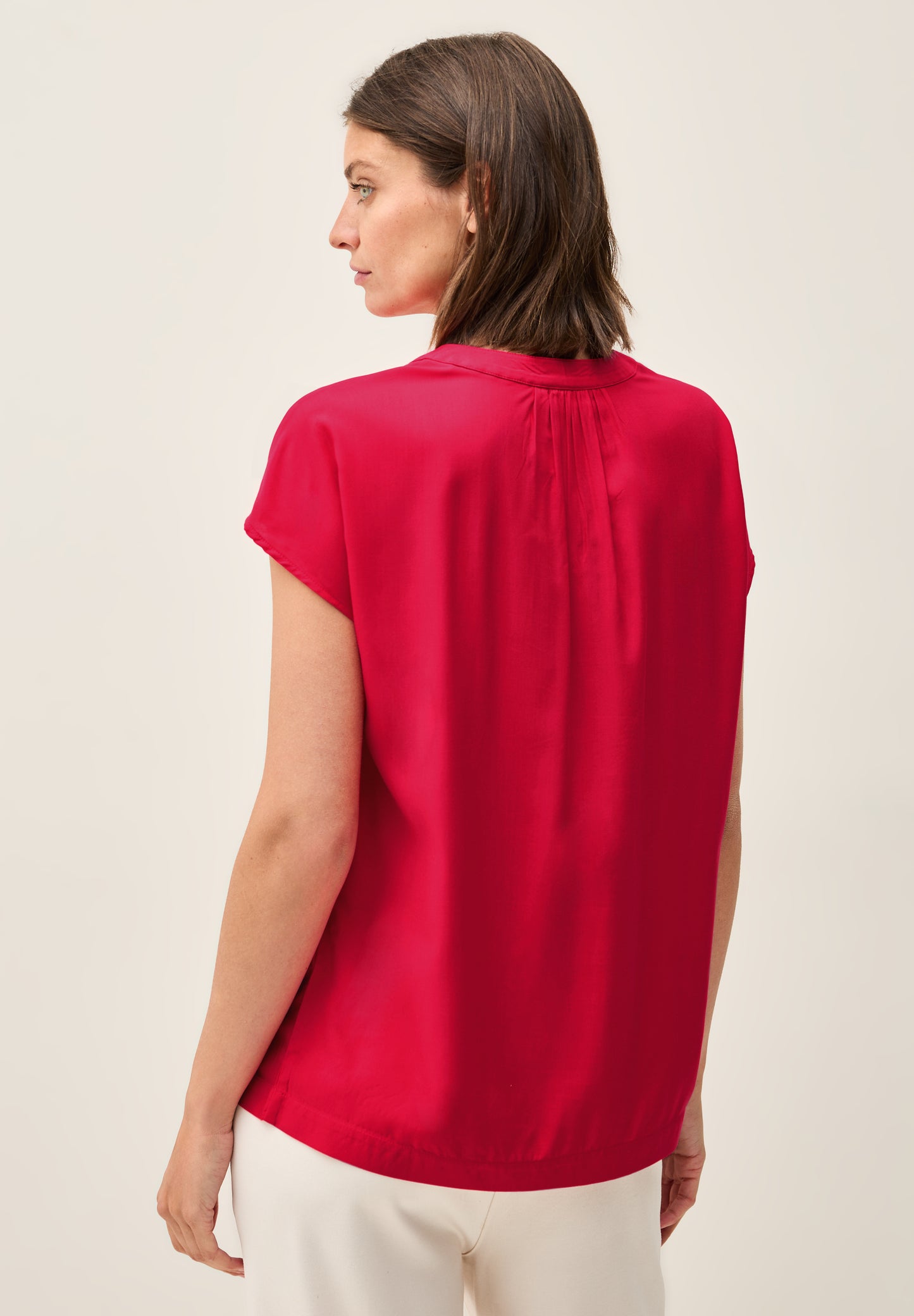 CECIL Blusenshirt in Unifarbe - Farbe: glazed apple red