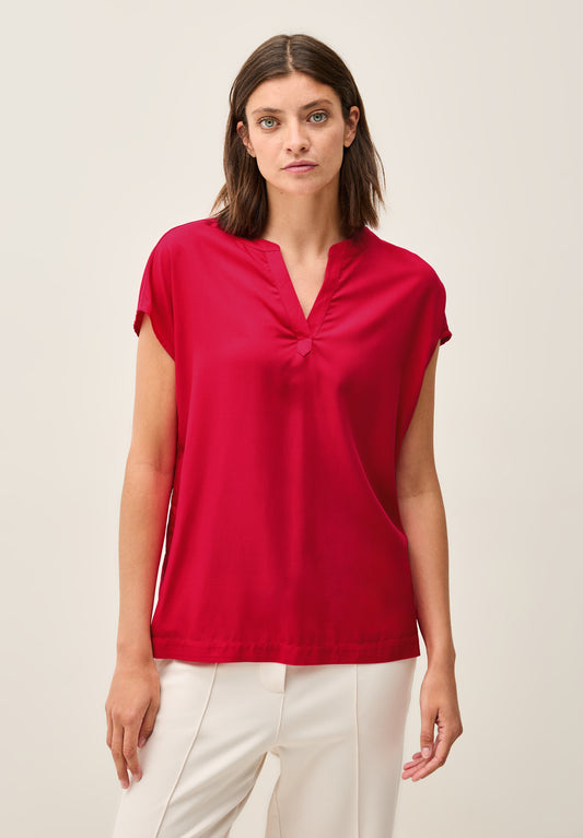 CECIL Blusenshirt in Unifarbe - Farbe: glazed apple red