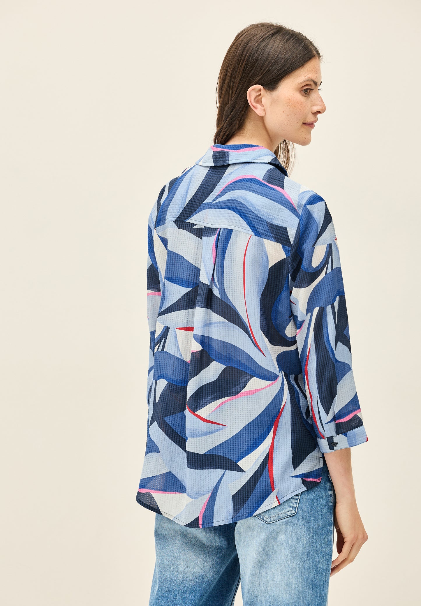 CECIL Lange Hemdbluse mit Print - Farbe: urban navy blue