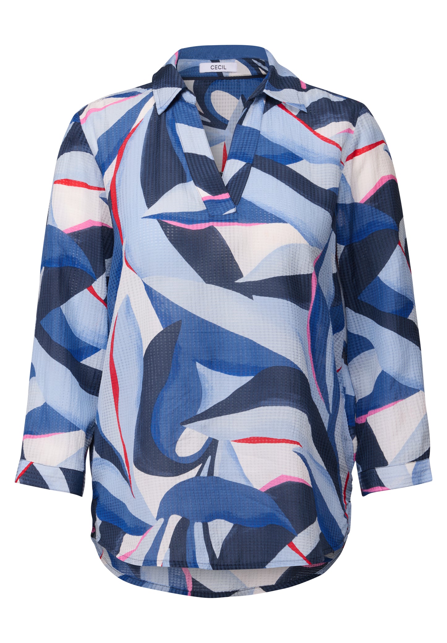 CECIL Lange Hemdbluse mit Print - Farbe: urban navy blue