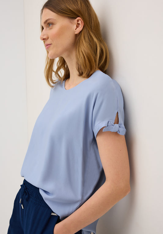 CECIL Blusenshirt in Unifarbe - Farbe: mountain blue