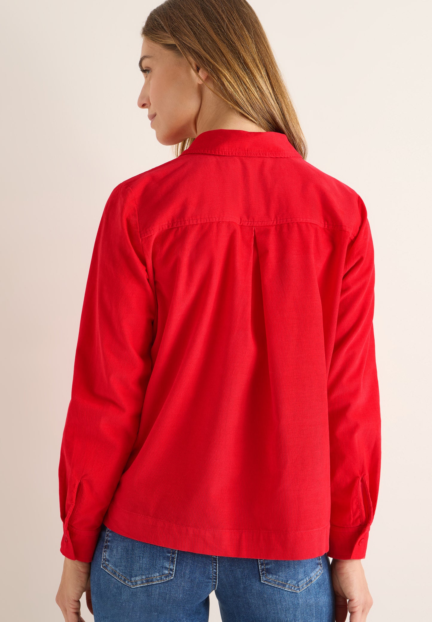 CECIL Cord Hemdbluse - Farbe: fiery red