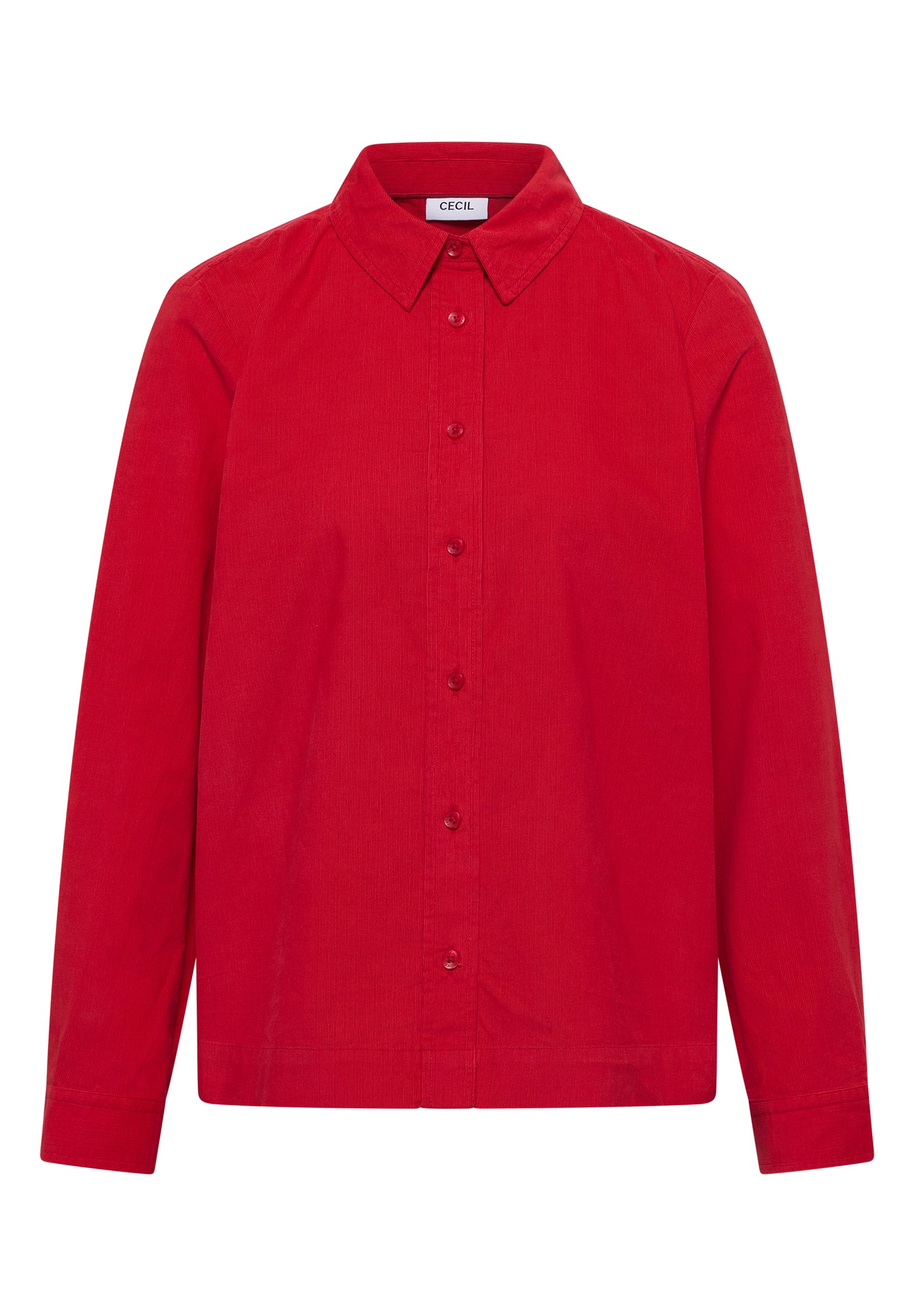 CECIL Cord Hemdbluse - Farbe: fiery red