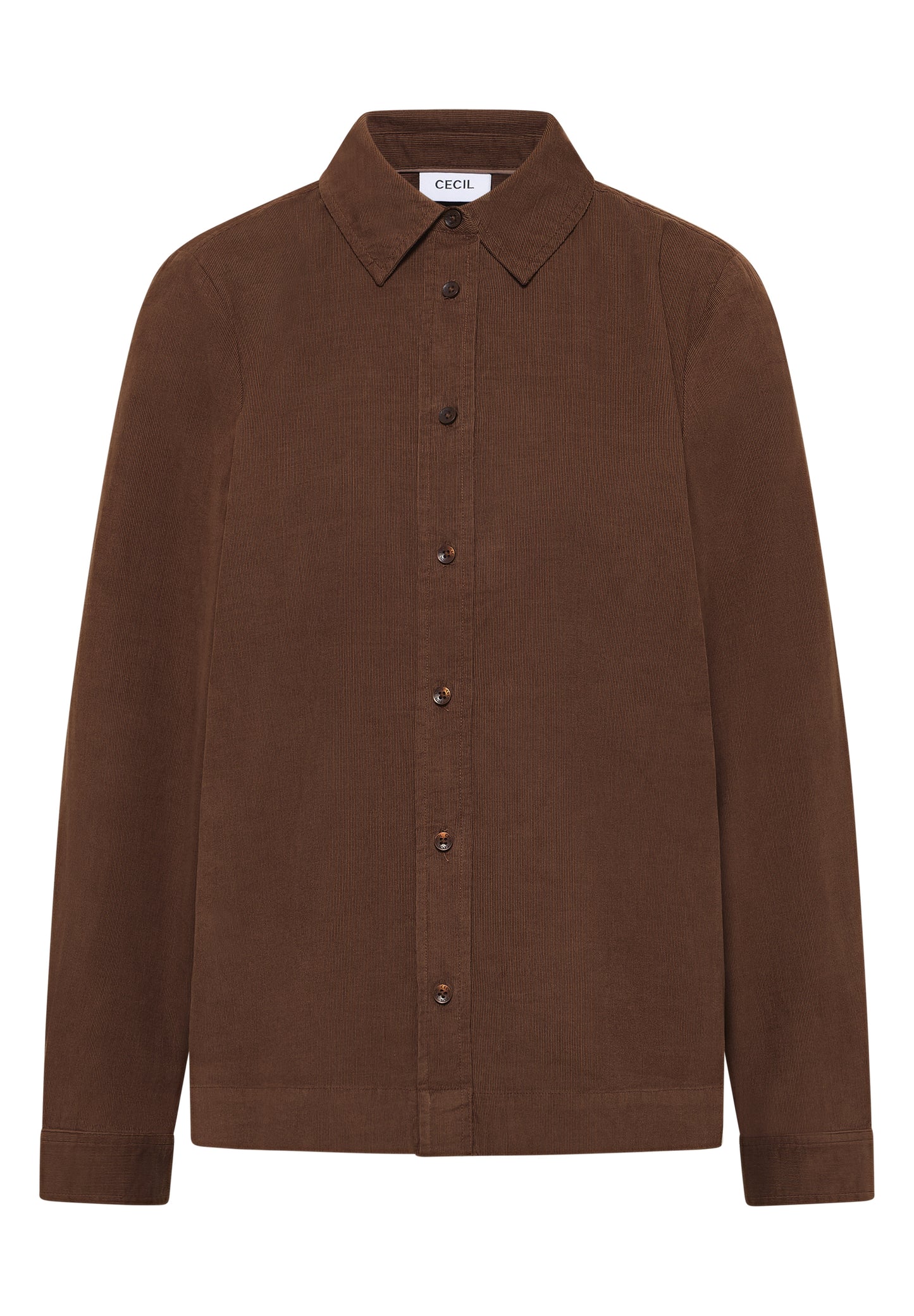 CECIL Cord Hemdbluse - Farbe: mocha caramel