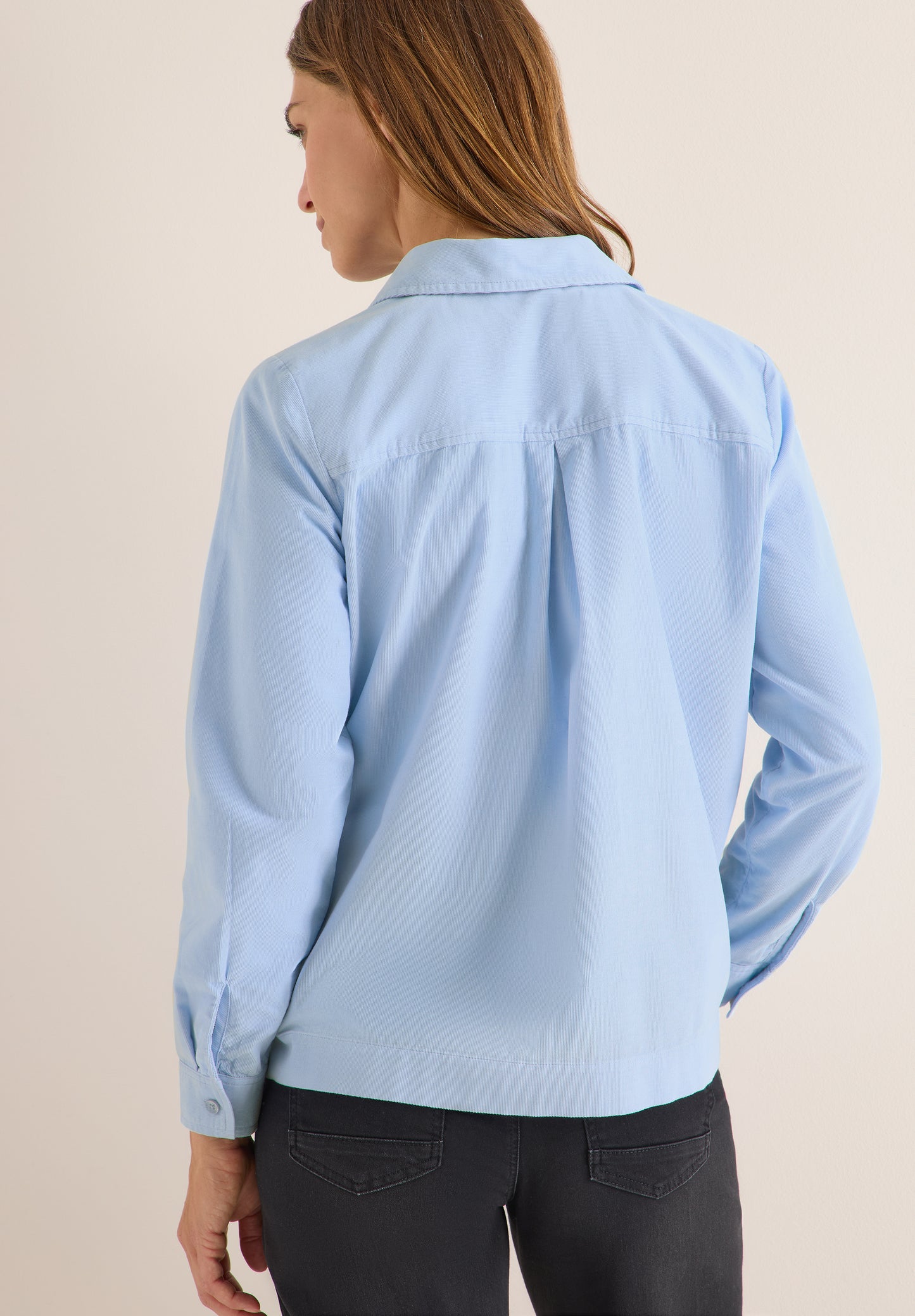 CECIL Cord Hemdbluse - Farbe: light sky blue