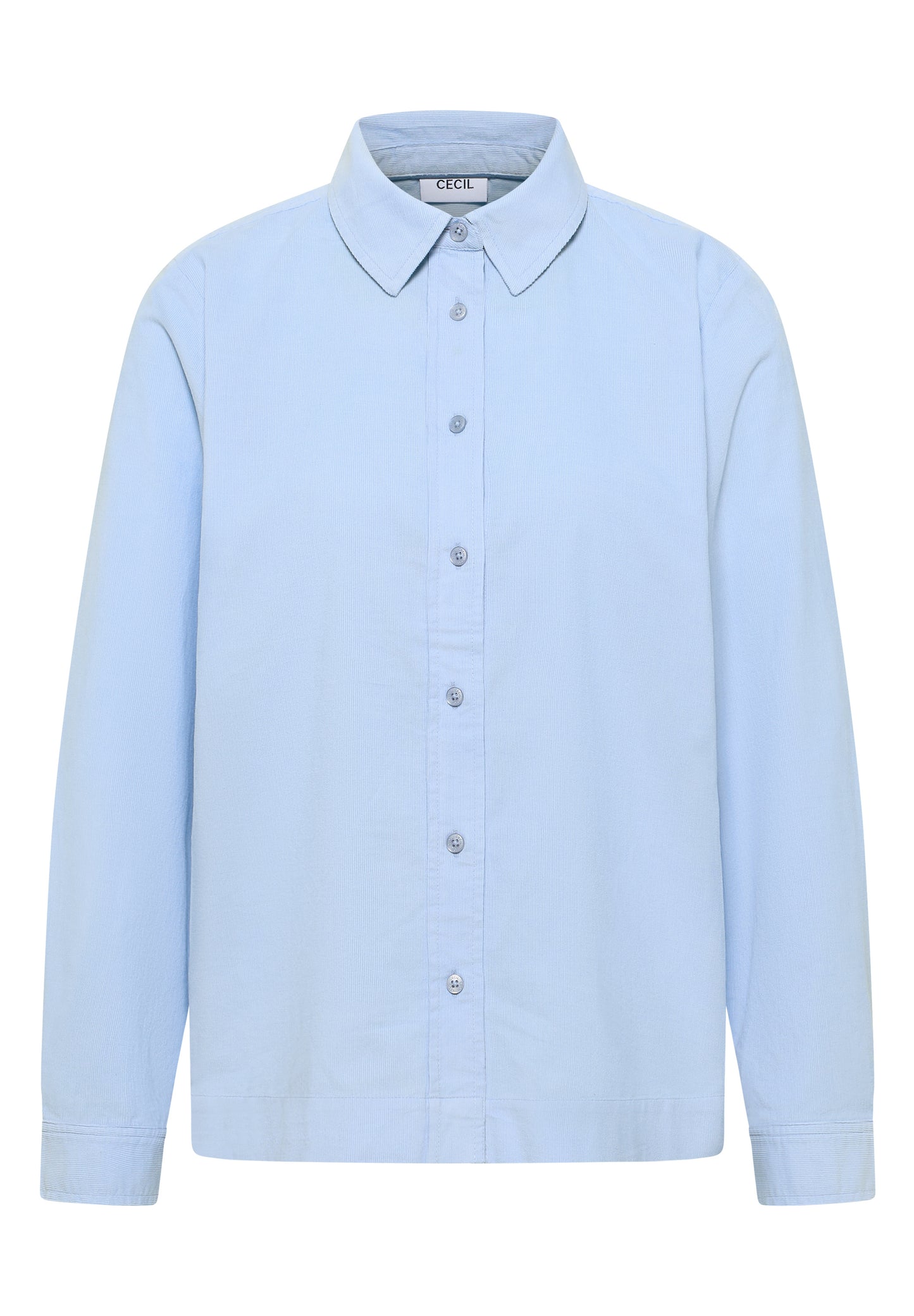 CECIL Cord Hemdbluse - Farbe: light sky blue