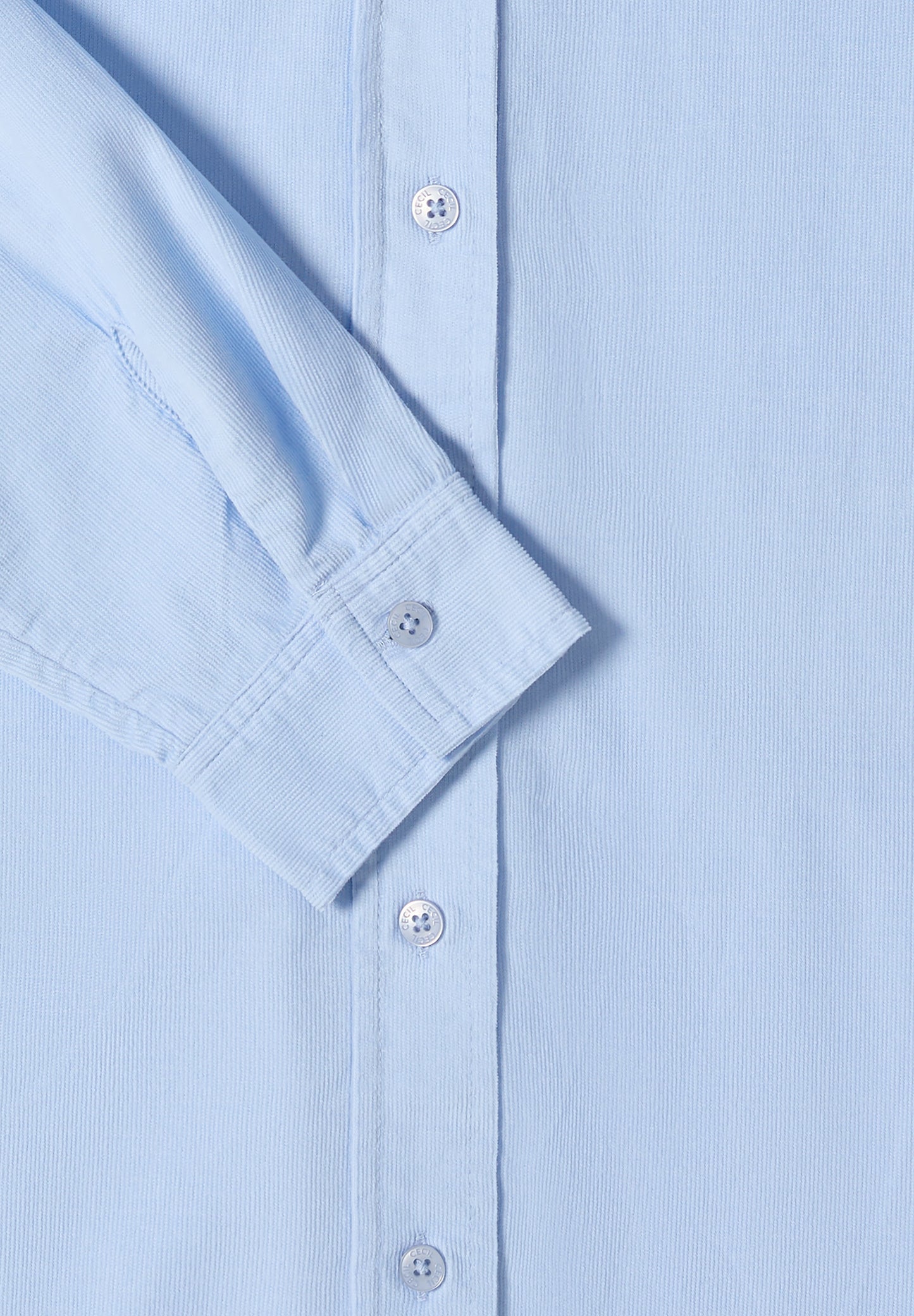CECIL Cord Hemdbluse - Farbe: light sky blue