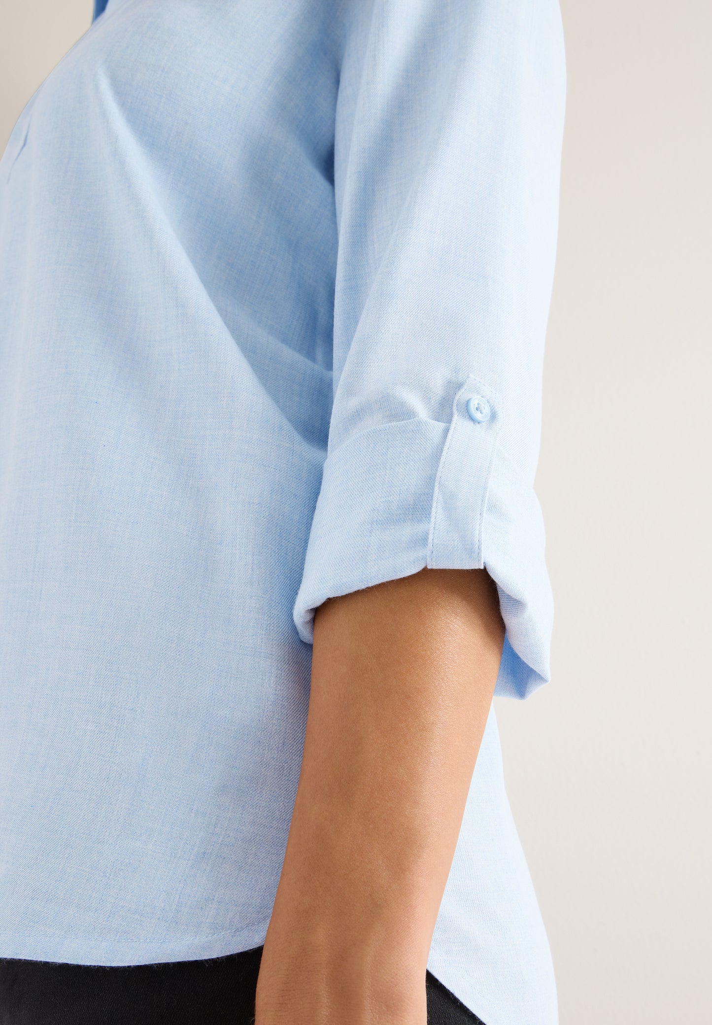 CECIL Melange Bluse - Farbe: light sky blue melange