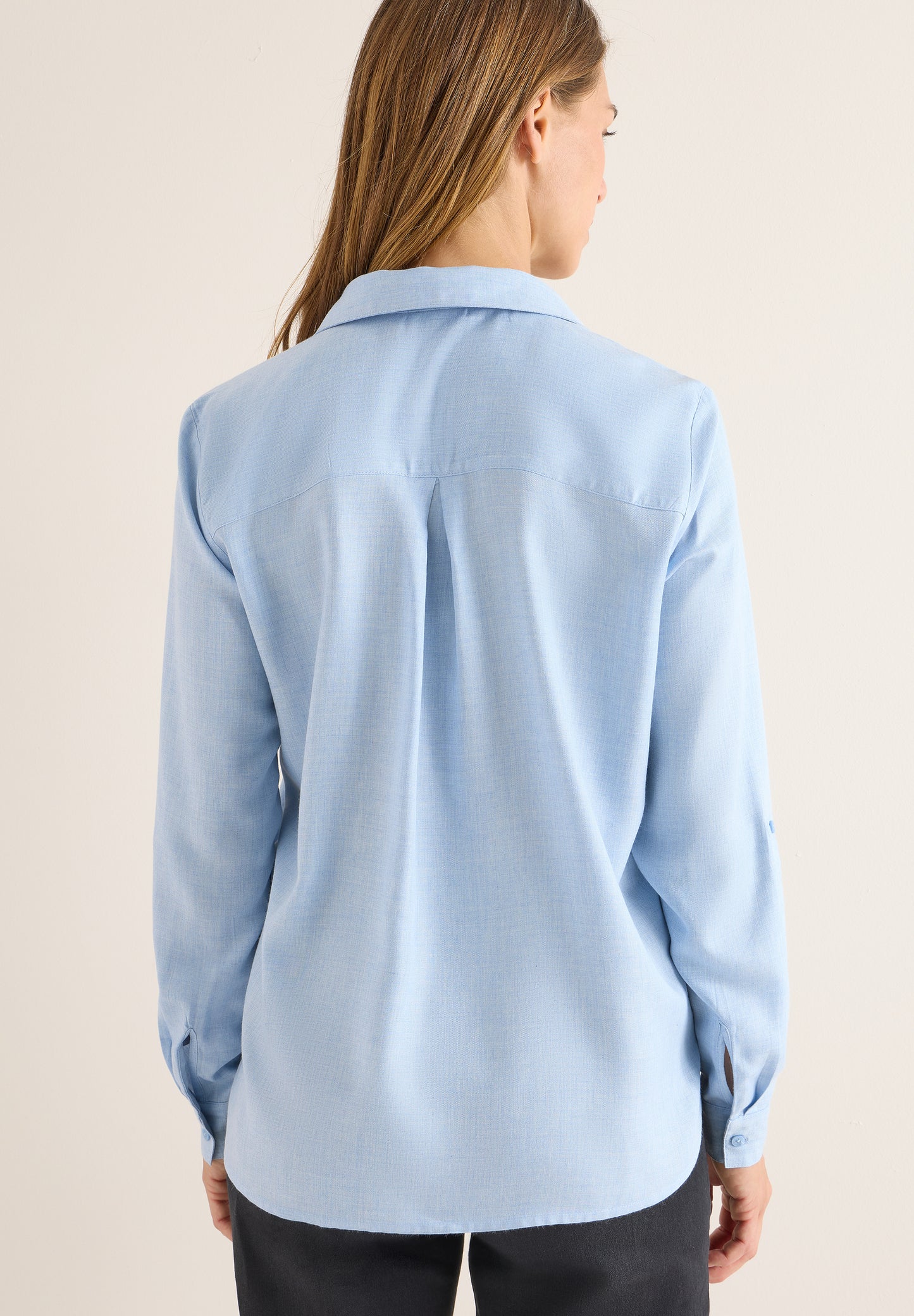 CECIL Melange Bluse - Farbe: light sky blue melange