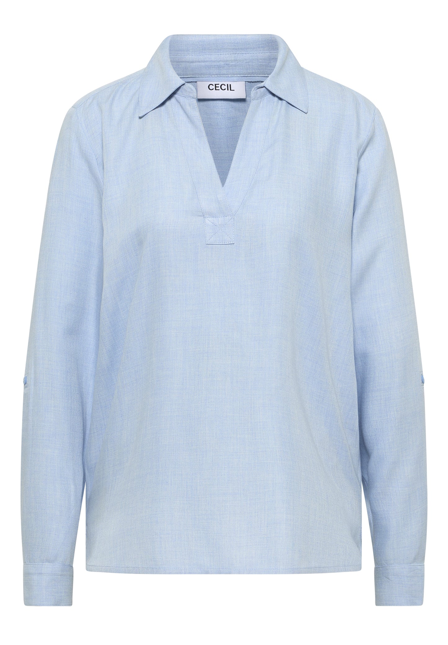 CECIL Melange Bluse - Farbe: light sky blue melange