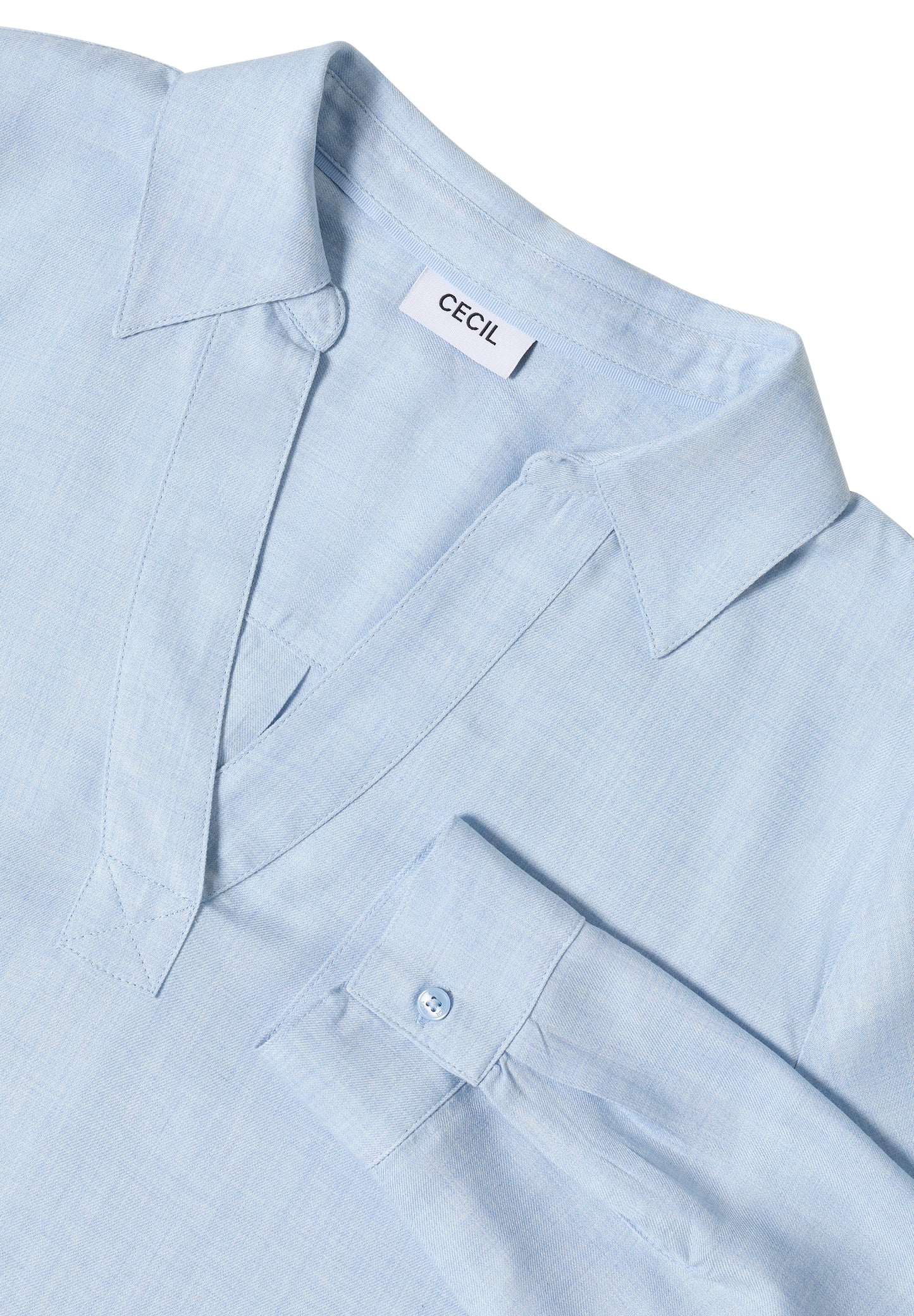CECIL Melange Bluse - Farbe: light sky blue melange