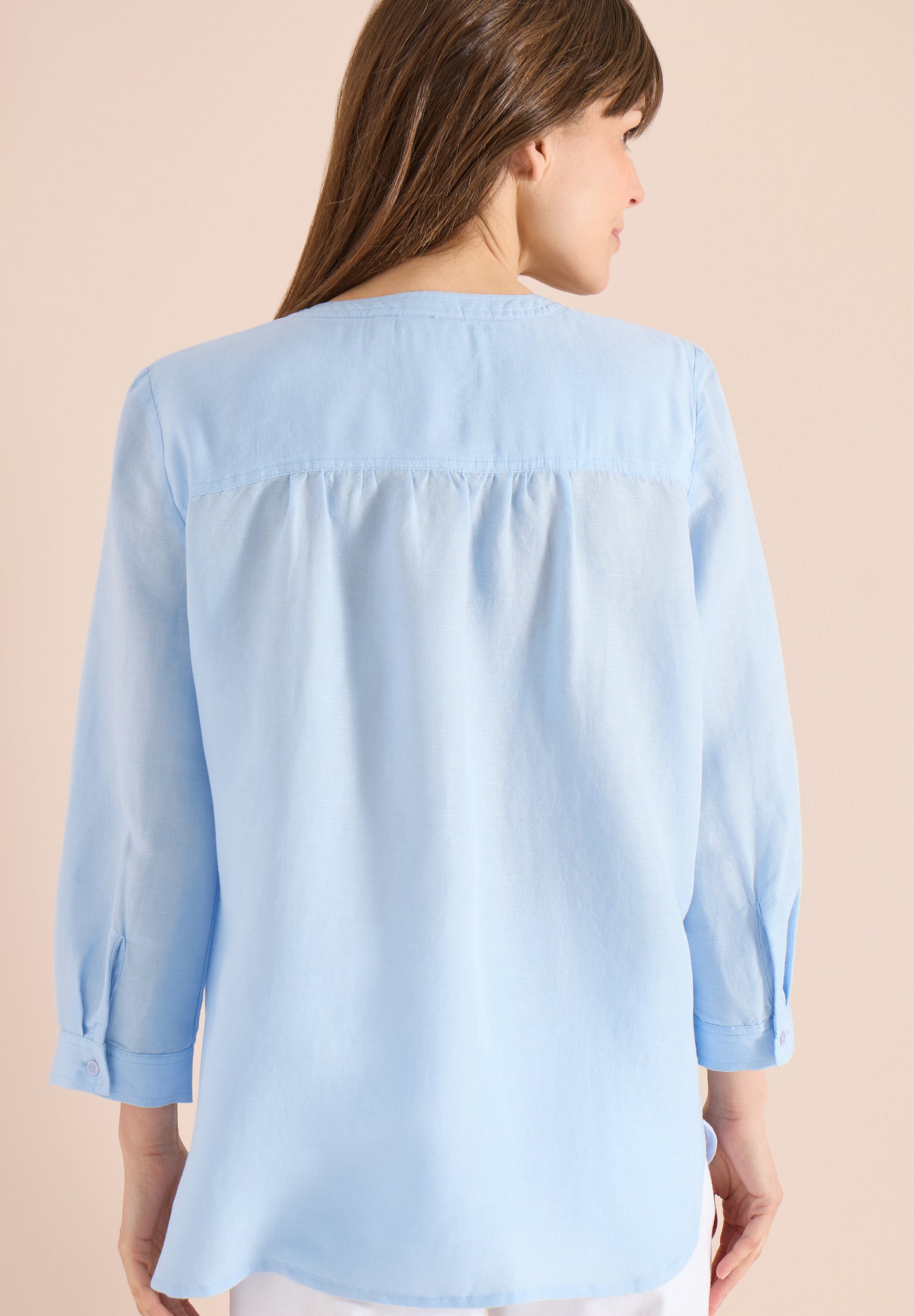 CECIL - 3/4-Arm Bluse aus Leinenmix - Farbe: fresh water blue