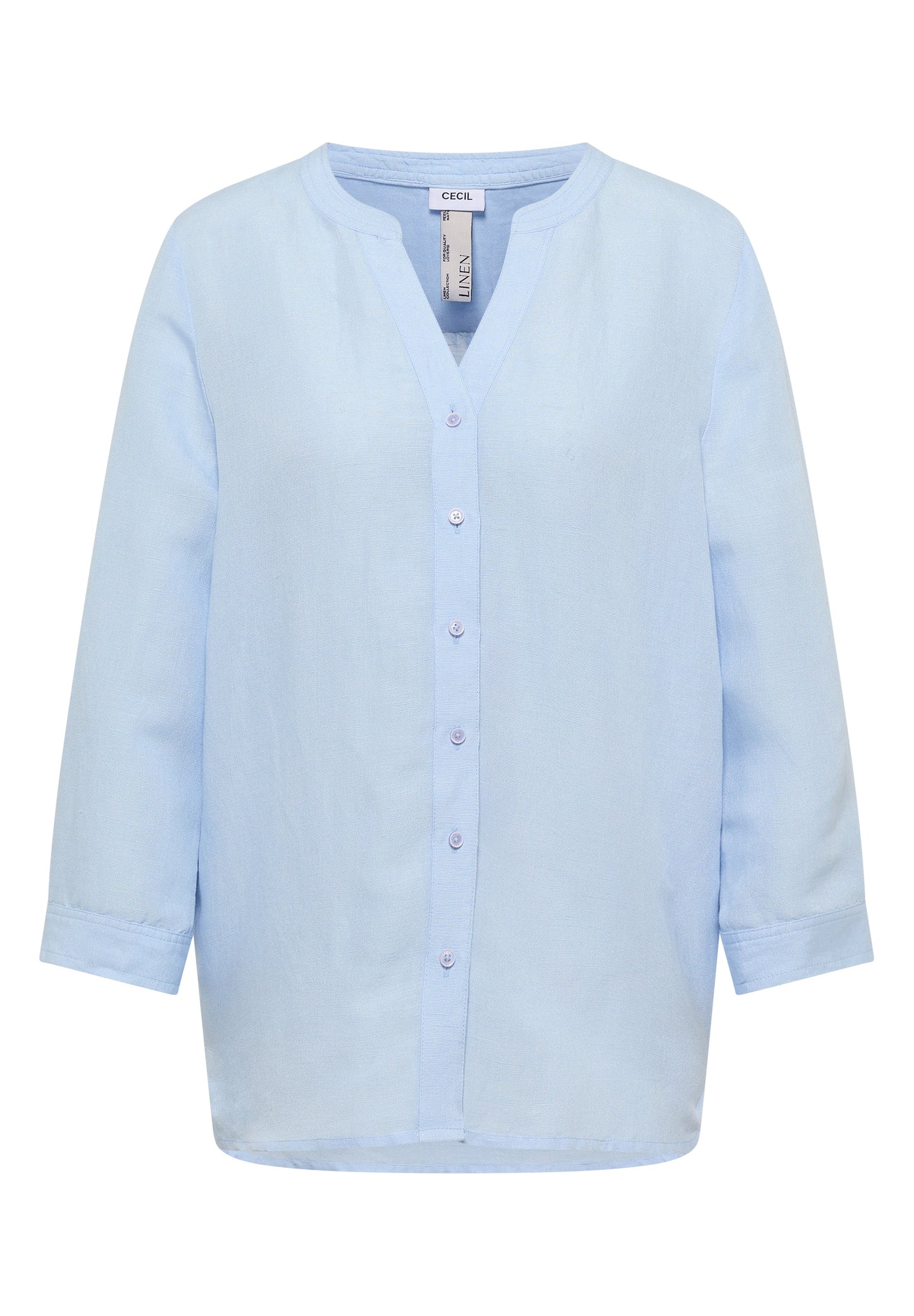 CECIL - 3/4-Arm Bluse aus Leinenmix - Farbe: fresh water blue