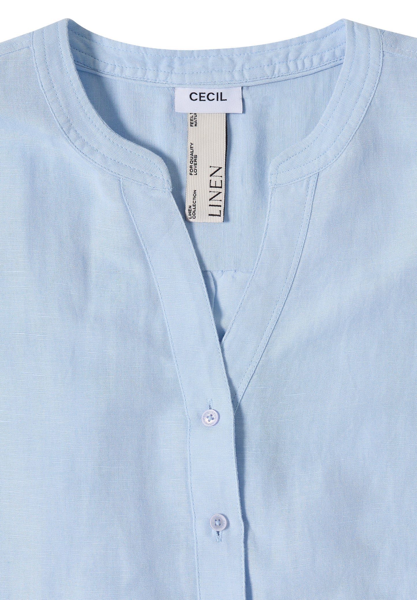 CECIL - 3/4-Arm Bluse aus Leinenmix - Farbe: fresh water blue