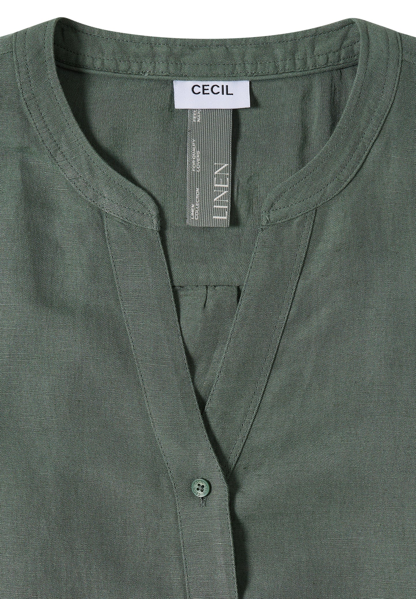 CECIL - 3/4-Arm Bluse aus Leinenmix - Farbe: just khaki