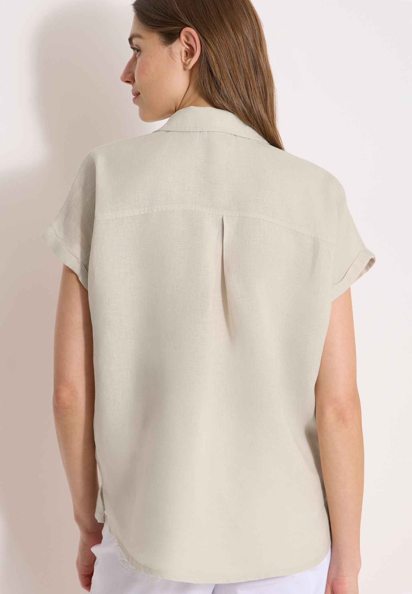 CECIL - Dropped Shoulder Bluse aus Leinen - Farbe: macadamia beige