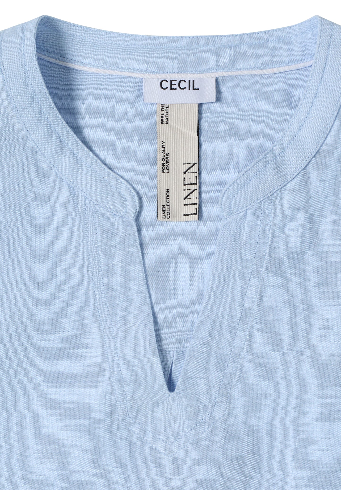 CECIL - Dropped Shoulder Bluse aus Leinenmix - Farbe: fresh water blue