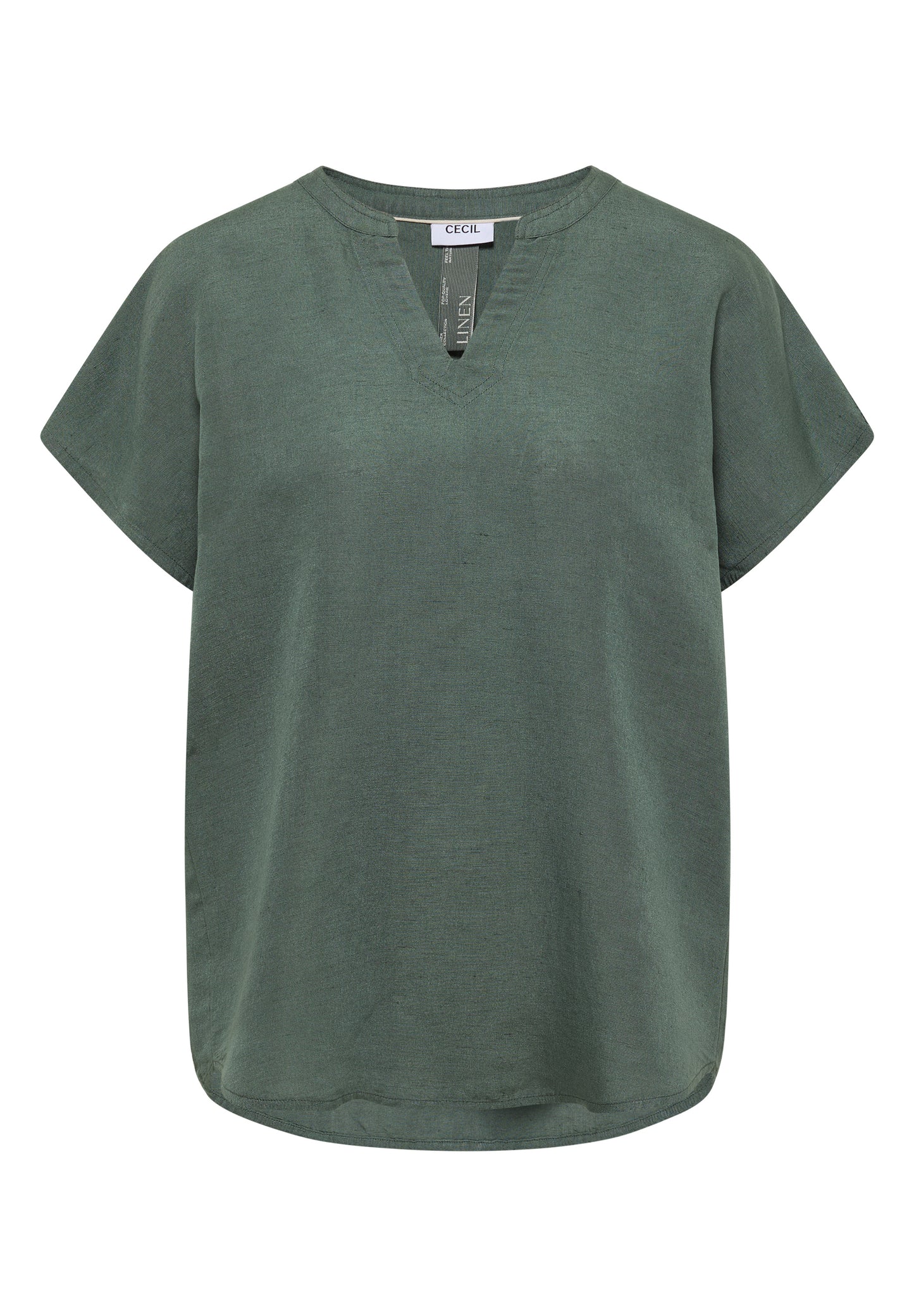 CECIL - Dropped Shoulder Bluse aus Leinenmix - Farbe: just khaki