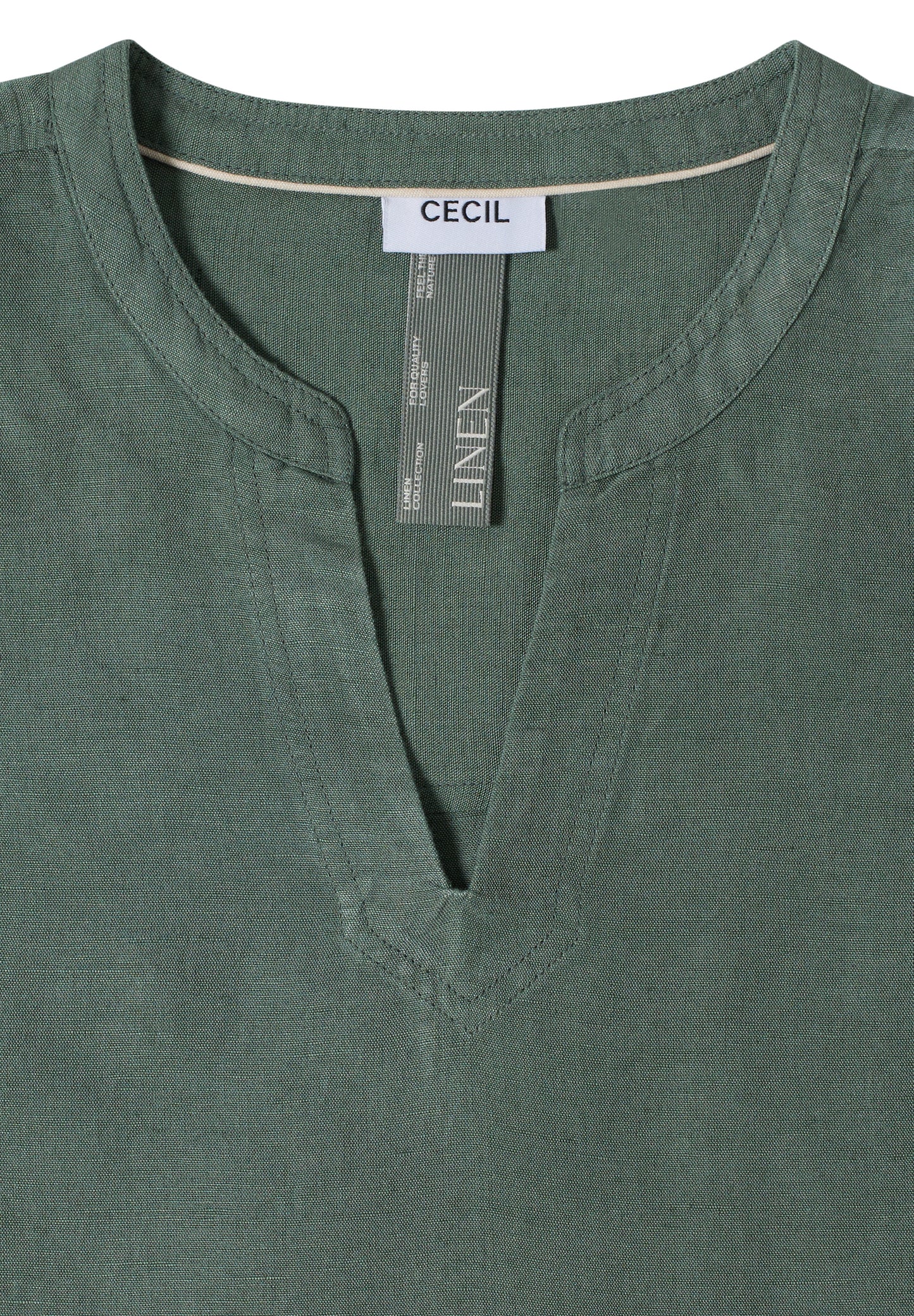CECIL - Dropped Shoulder Bluse aus Leinenmix - Farbe: just khaki
