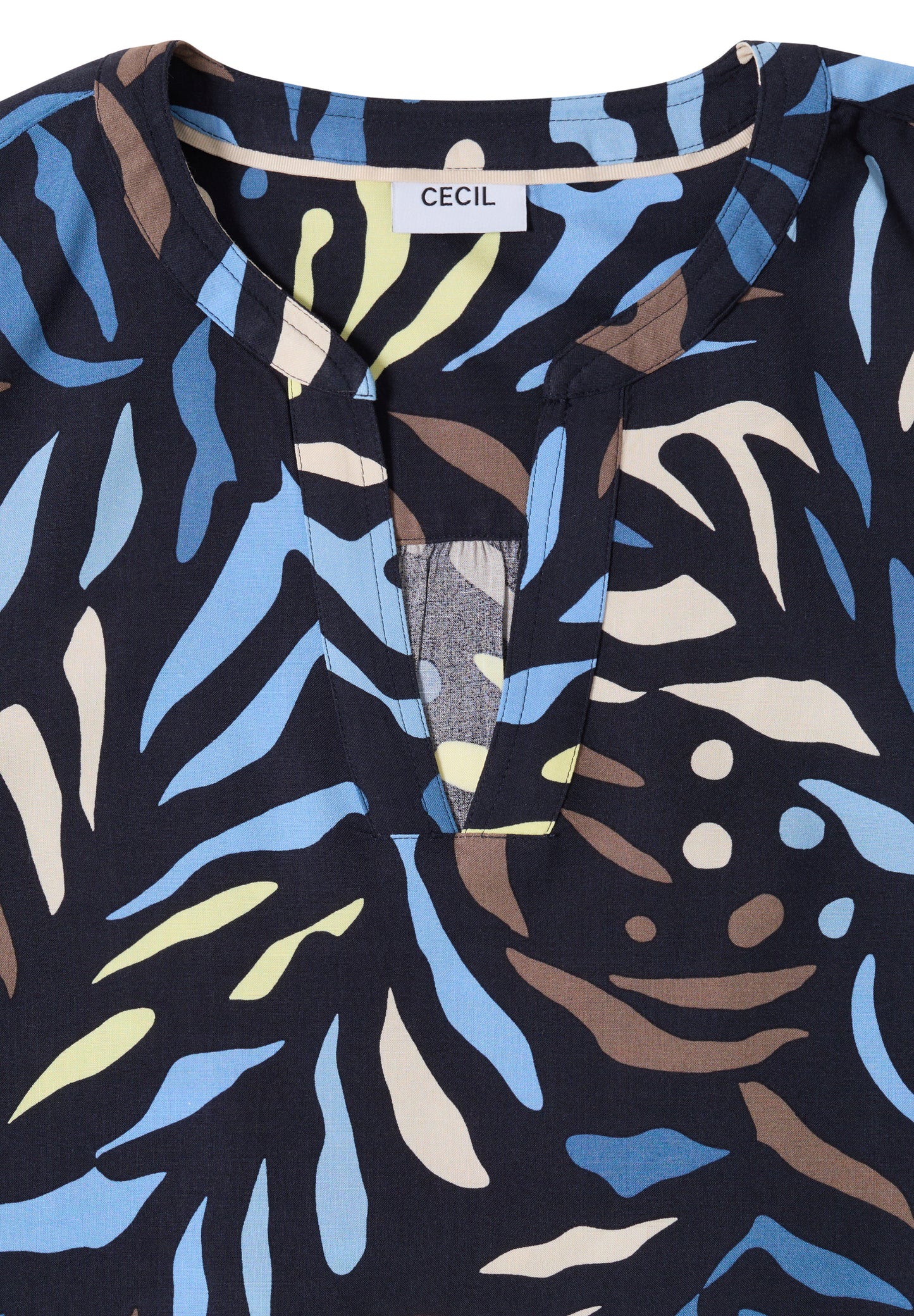 CECIL - Gemusterte Bluse - Farbe: universal blue