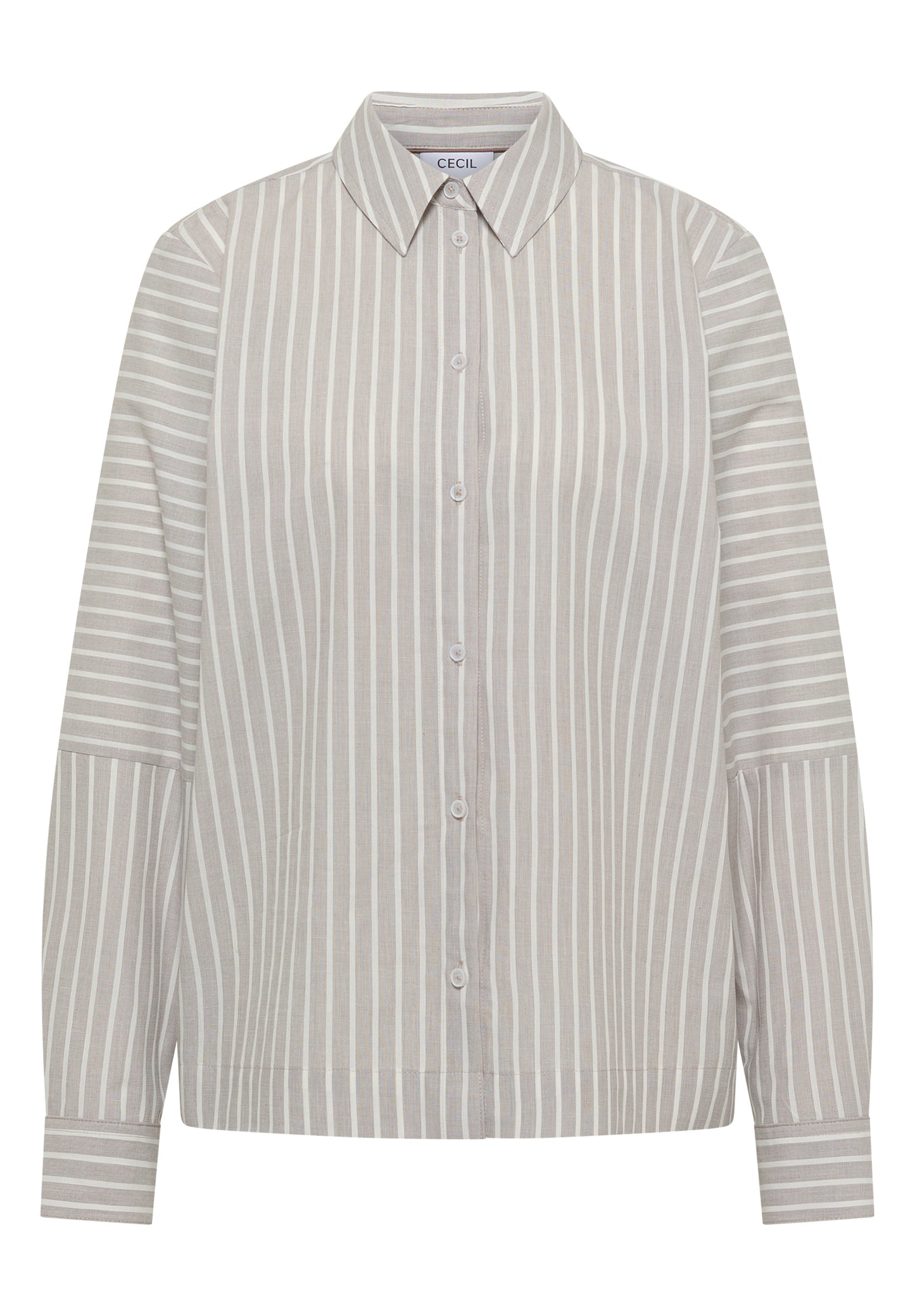 CECIL - Gestreifte Hemdbluse - Farbe: urban taupe