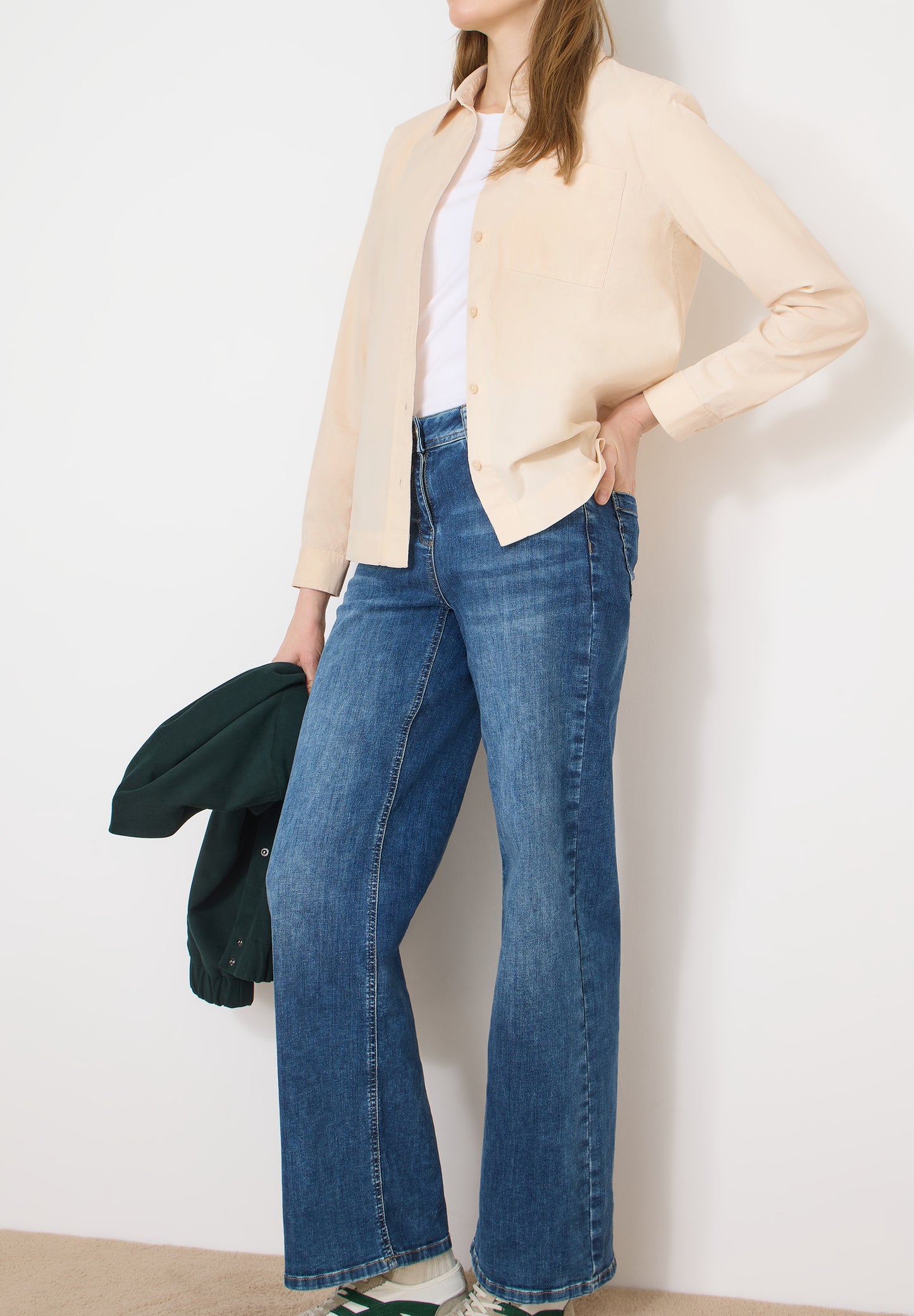 CECIL - Hemdbluse in Unifarbe - Farbe: pearl beige