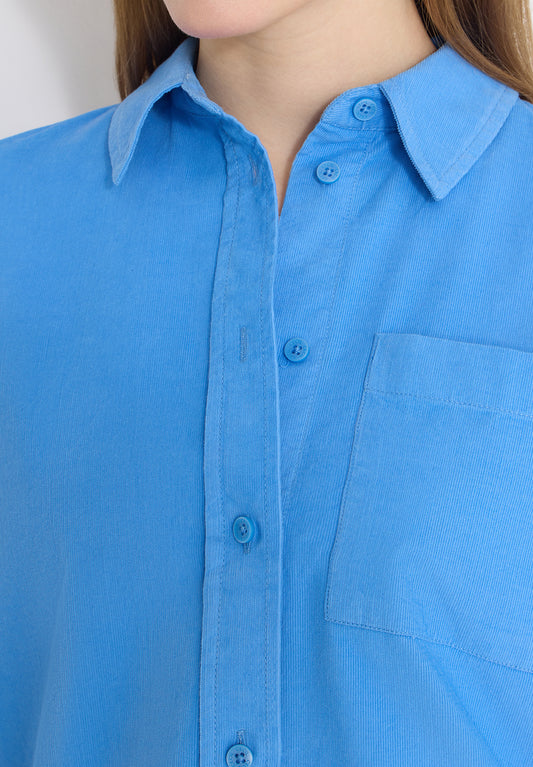 CECIL - Hemdbluse in Unifarbe - Farbe: fountain blue