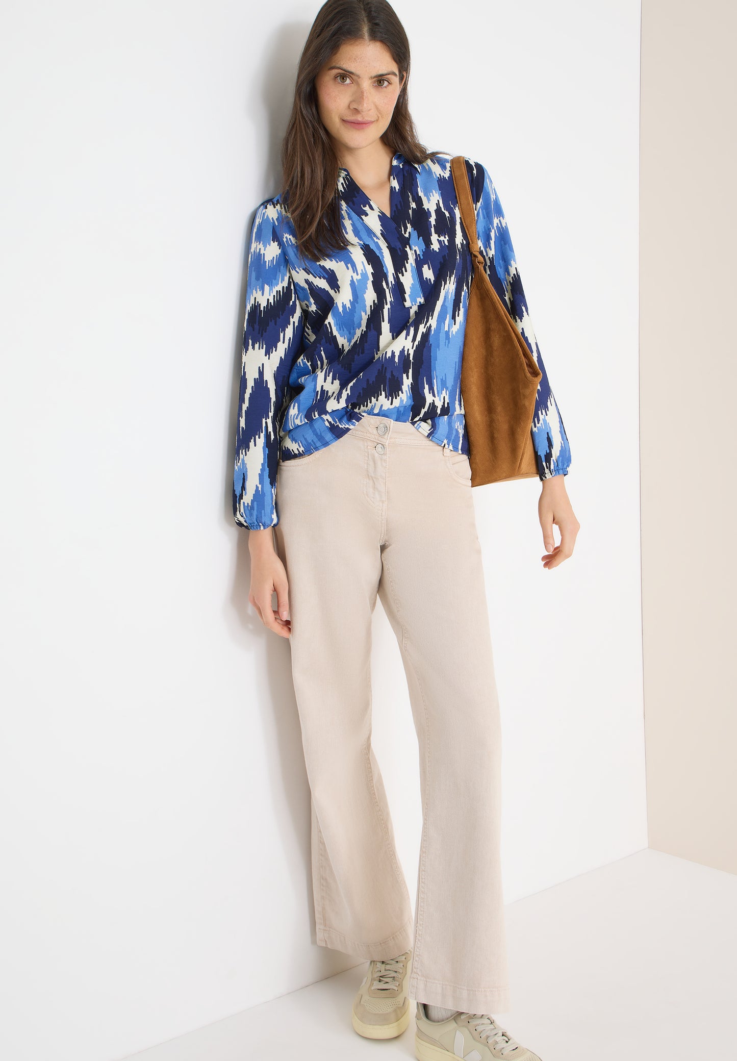 CECIL - Gemusterte Bluse - Farbe: blau