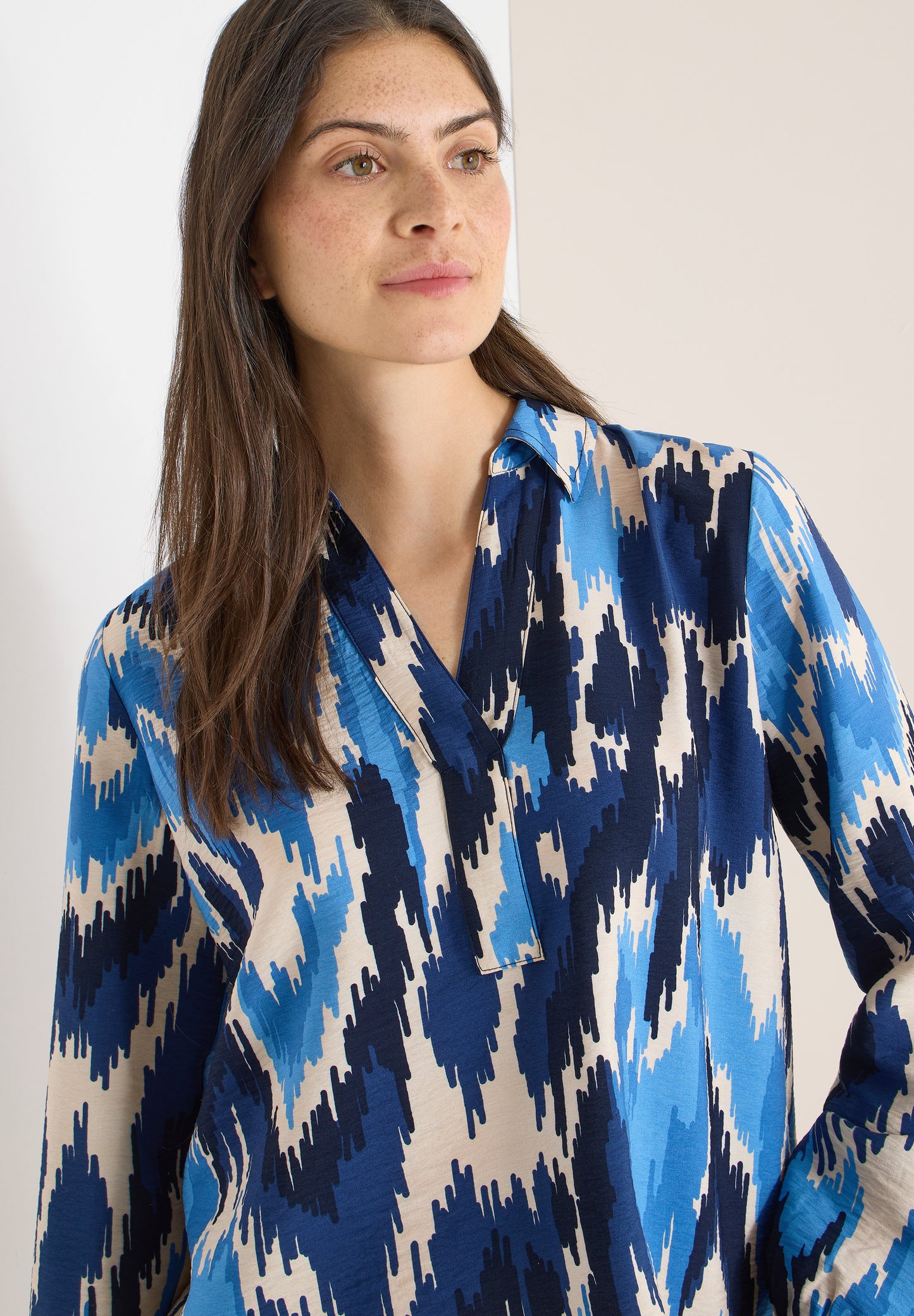 CECIL - Gemusterte Bluse - Farbe: blau