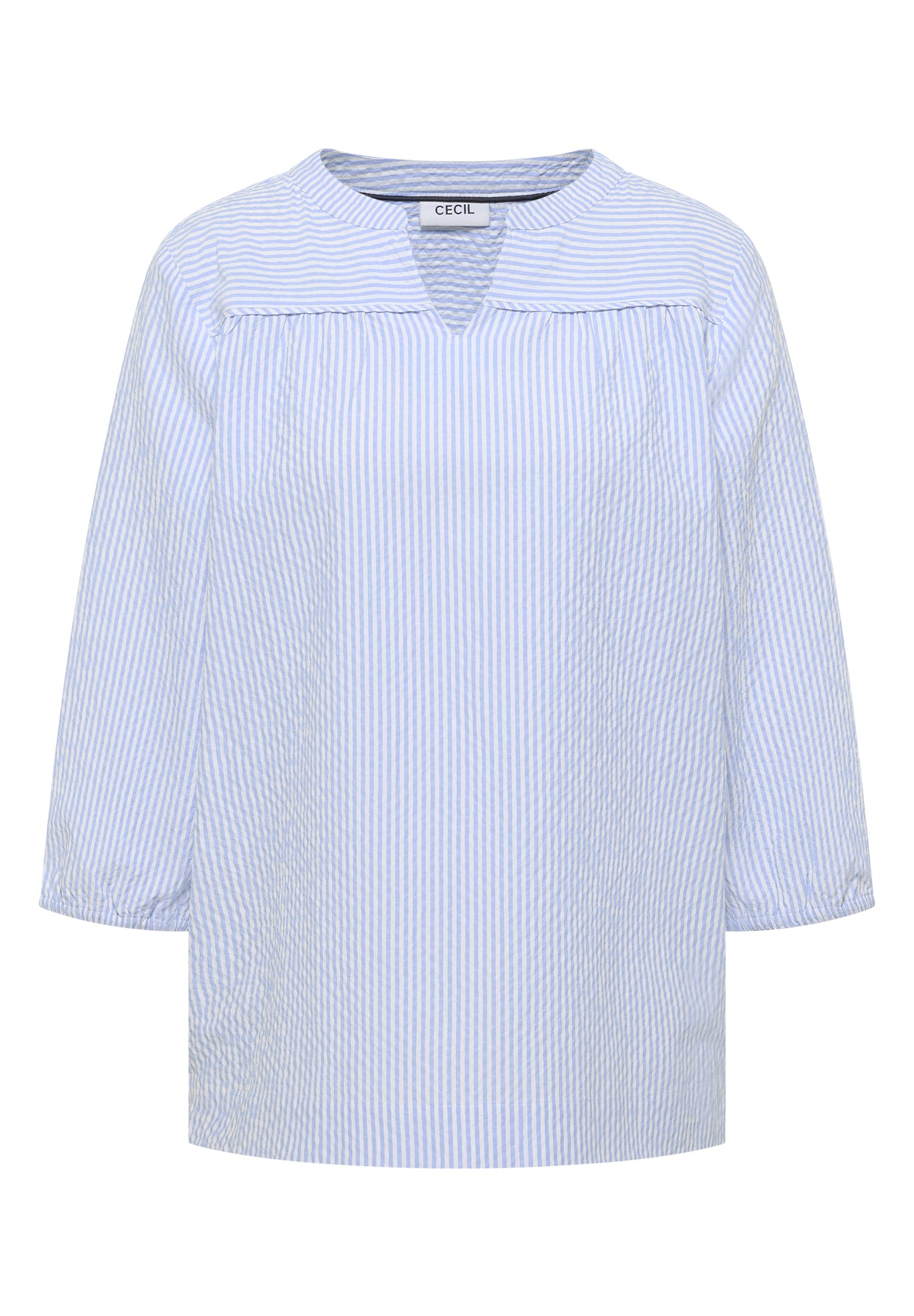 CECIL - 3/4-Arm Bluse in Seersucker Qualität - Farbe: blouse blue
