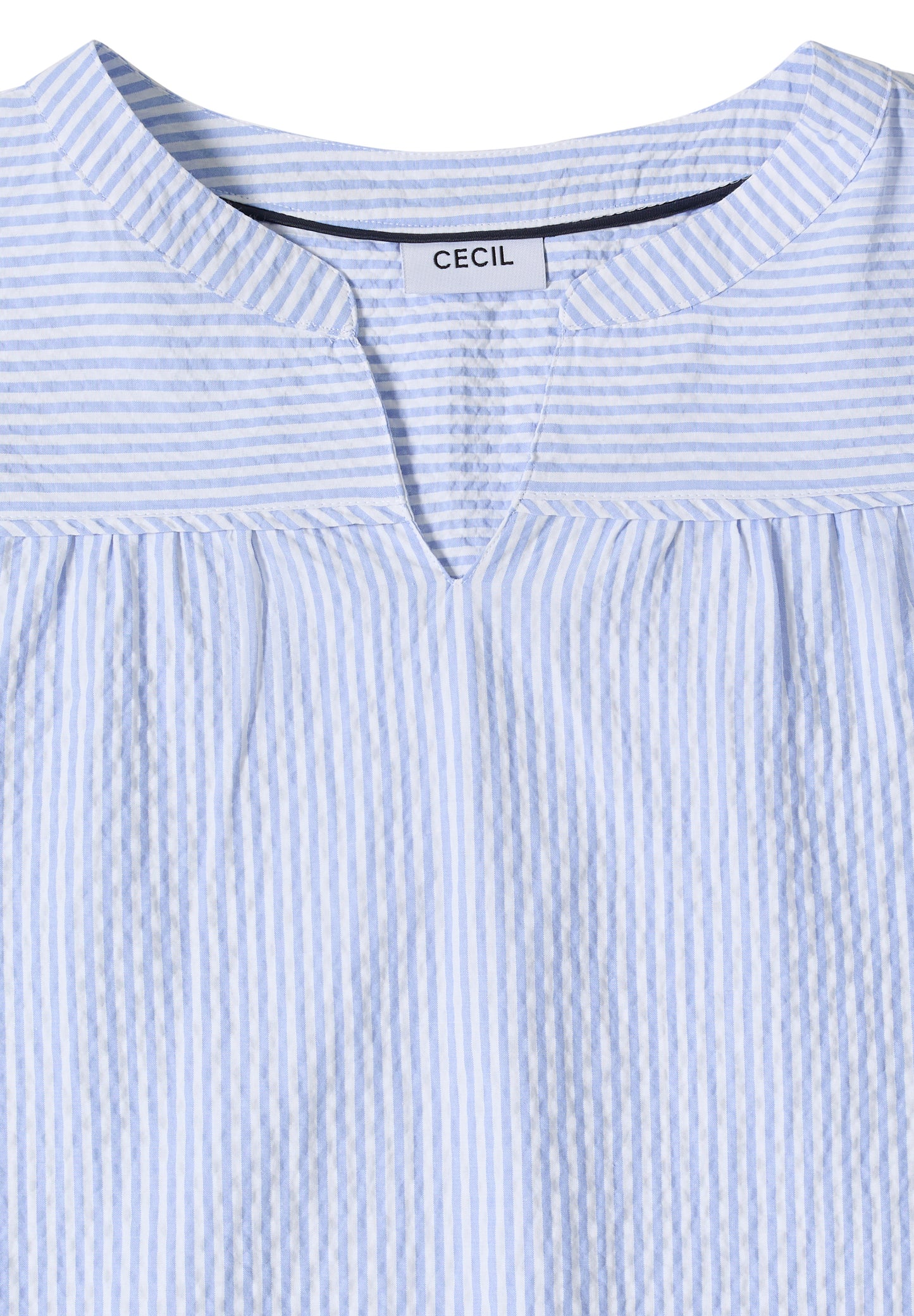 CECIL - 3/4-Arm Bluse in Seersucker Qualität - Farbe: blouse blue