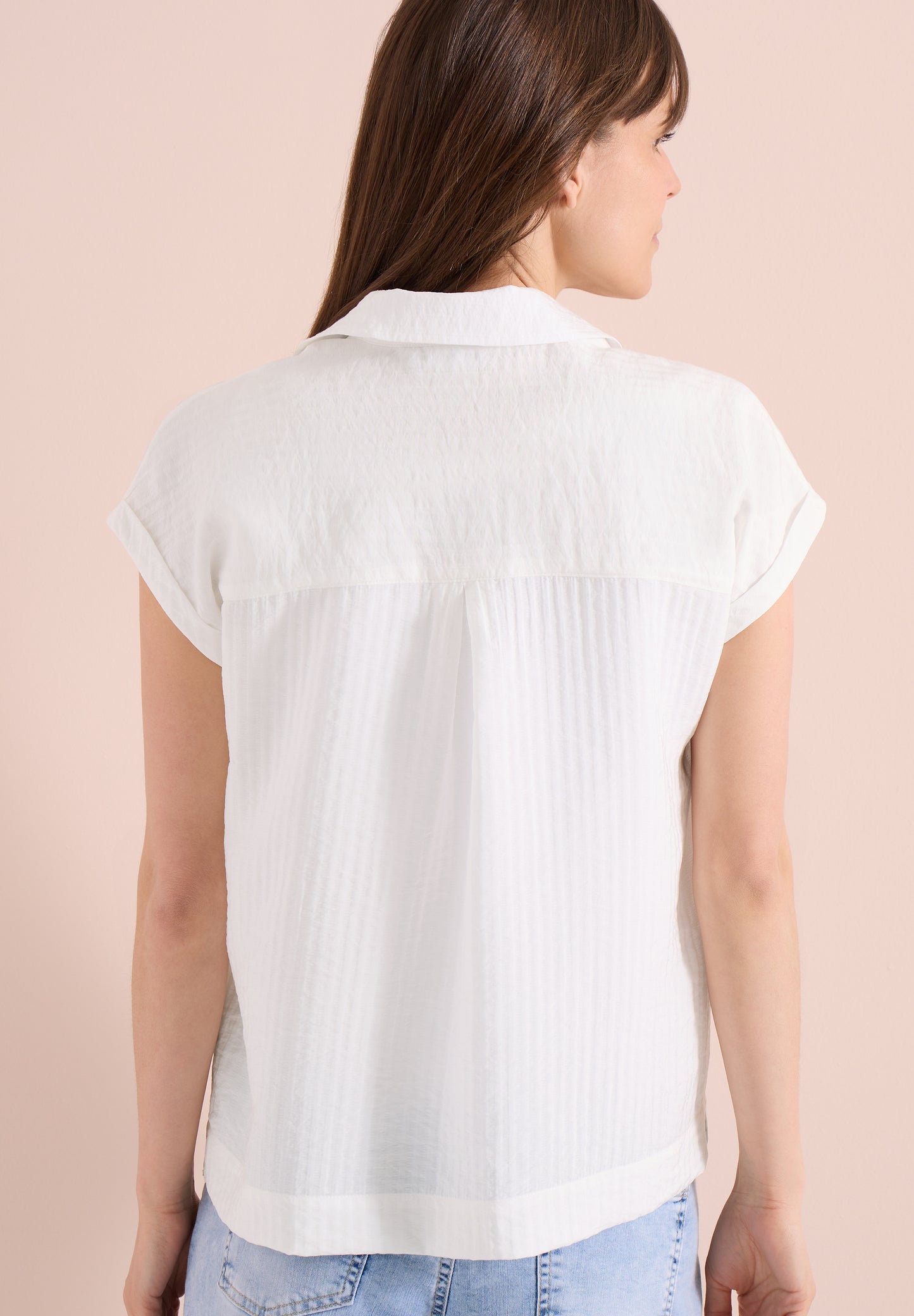 CECIL - Dropped Shoulder Bluse mit Struktur - Farbe: vanilla white