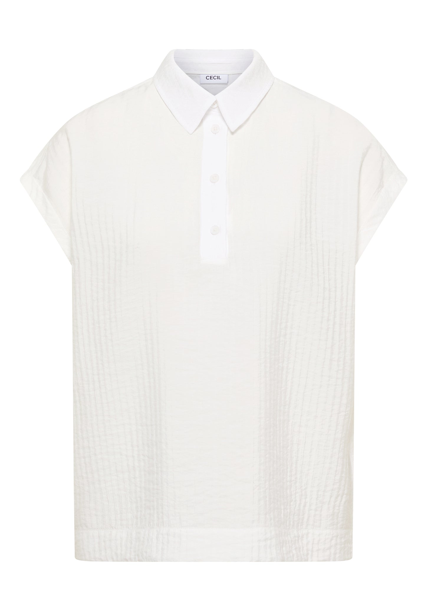 CECIL - Dropped Shoulder Bluse mit Struktur - Farbe: vanilla white