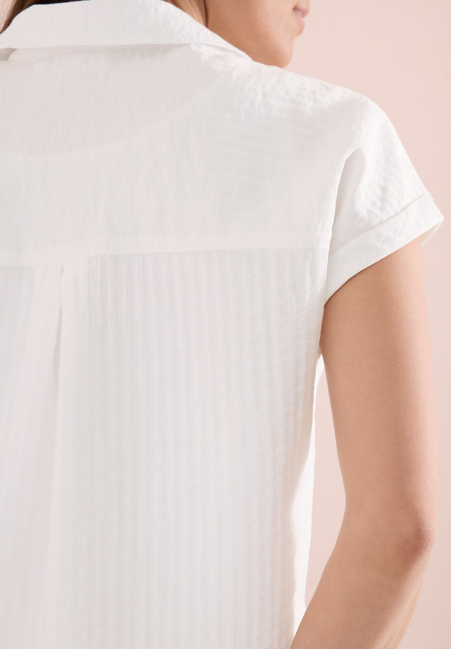 CECIL - Dropped Shoulder Bluse mit Struktur - Farbe: vanilla white