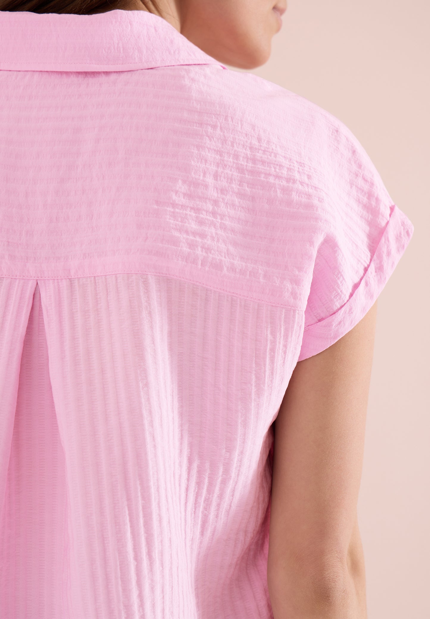 CECIL - Dropped Shoulder Bluse mit Struktur - Farbe: light blush rose
